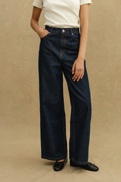 A Day's March Poppy Wide Denim-jeans