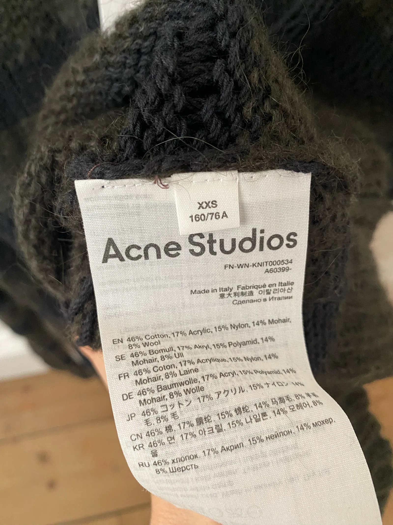 Acne Studios Distressed-tröja NWT - Image 3