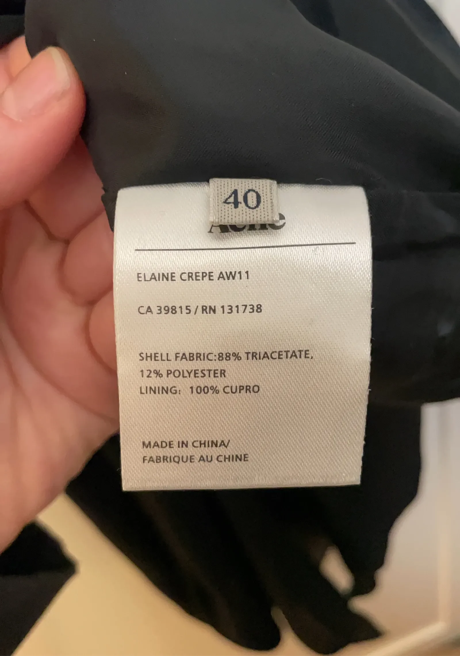 Acne Studios Elaine Crepe-klänning NWT - Image 4