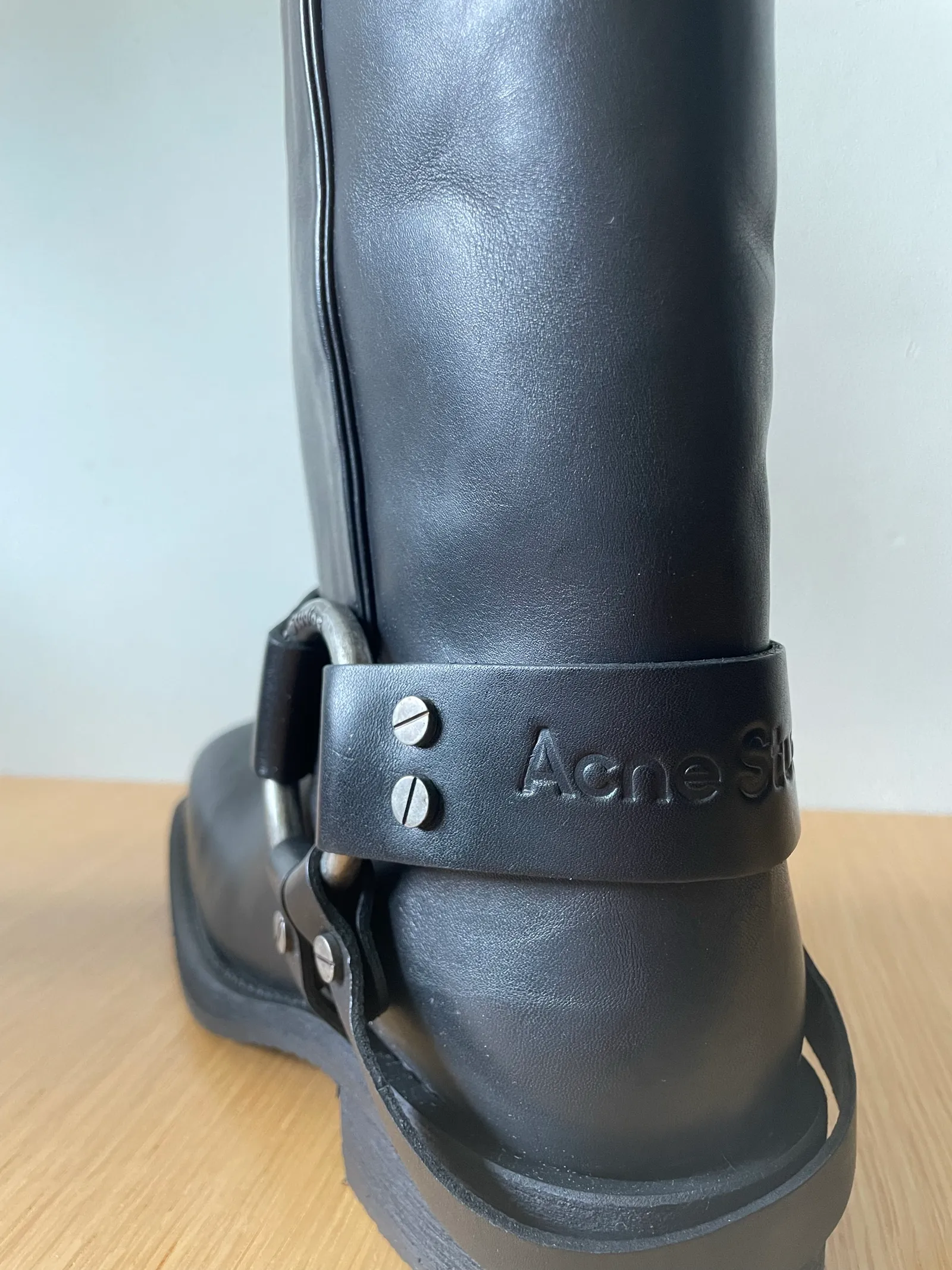 Acne Studios Leather Biker-skinnboots NWOT - Image 5