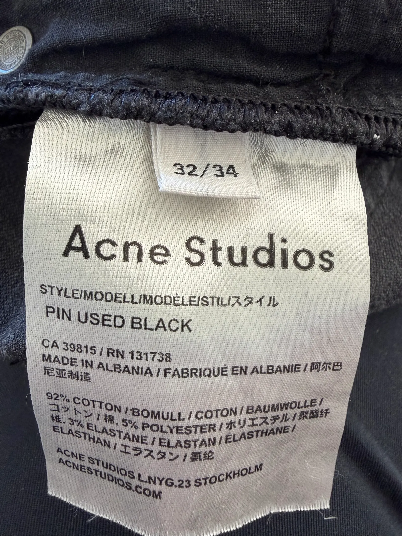 Acne Studios Pin Used Black-jeans - Image 3