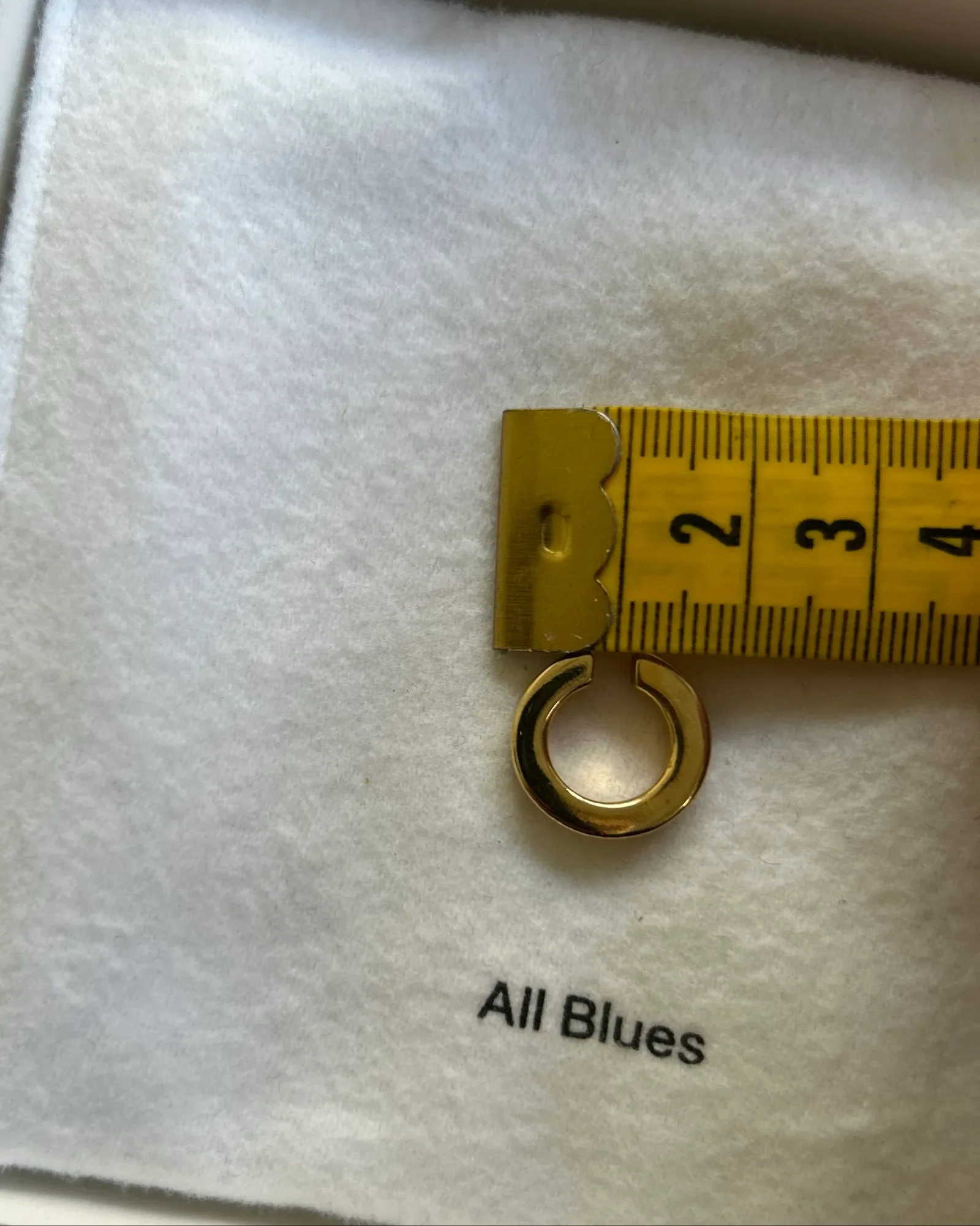 All Blues Square Ear Cuff Gold-örhänge - Image 3