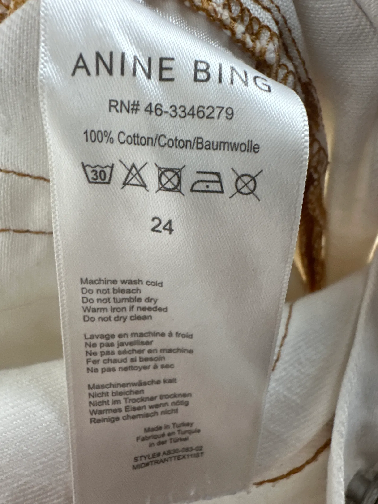 Anine Bing Constrast Stitch-jeans - Image 4