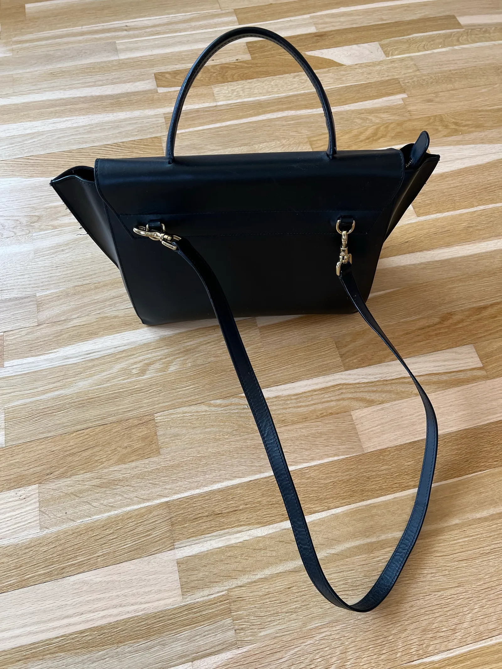 ATP Atelier Volterra Black Leather Large Handbag-skinnhandväska - Image 4