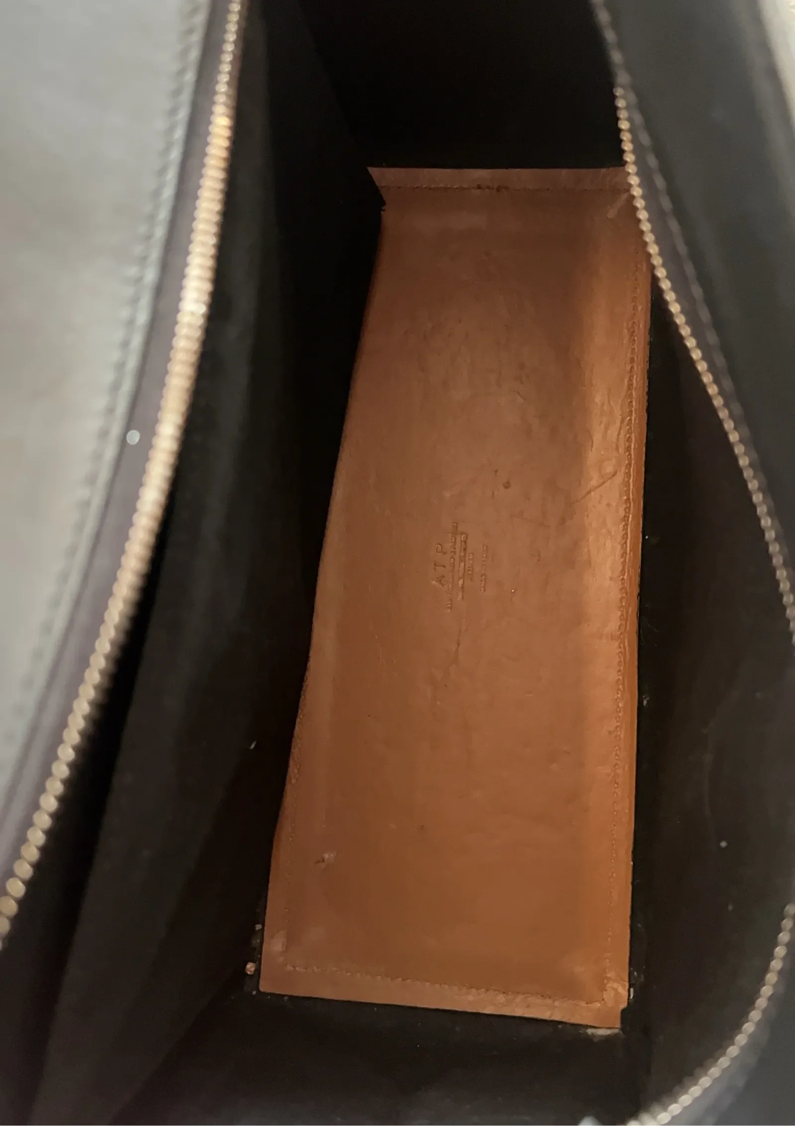 ATP Atelier Volterra Black Leather Large Handbag-skinnhandväska - Image 5
