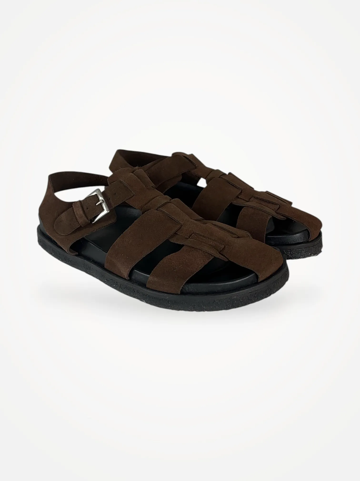 Blankens Sanremo Sempre Brown Suede-sandaler NWT - Image 2