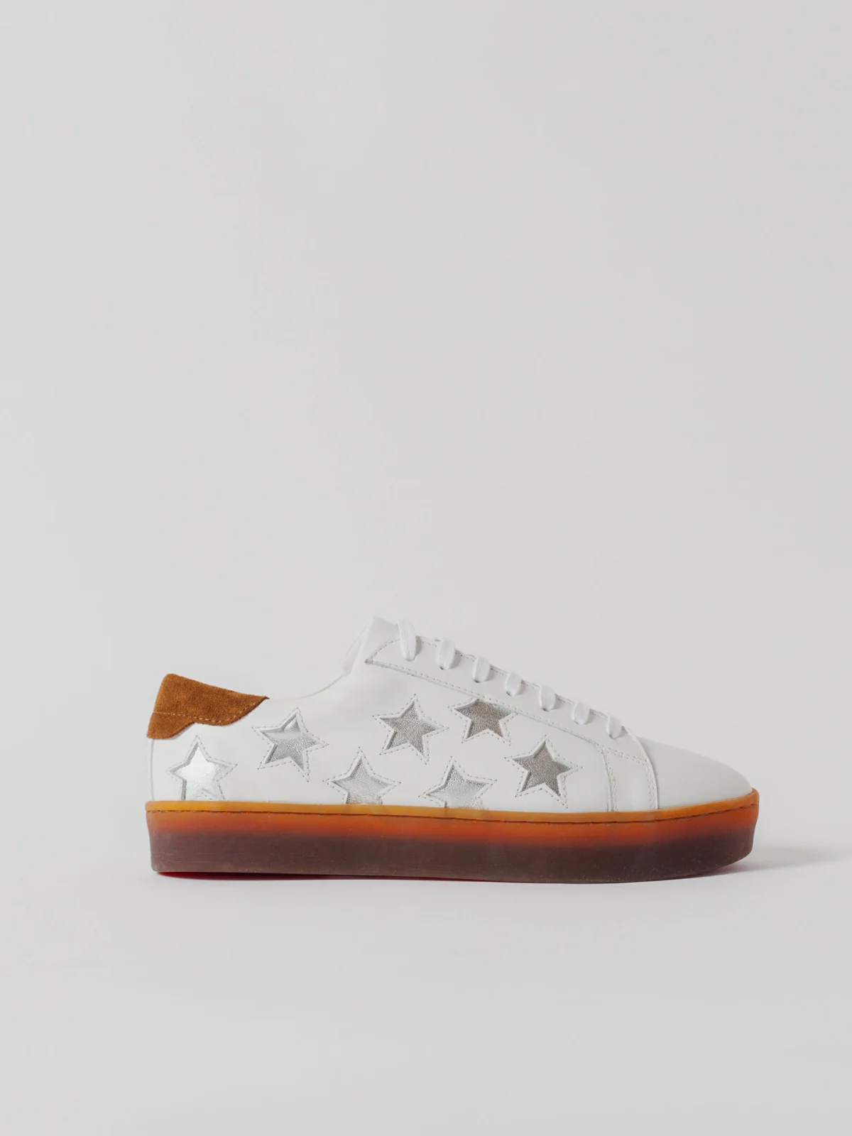 Blankens The Elin Silver Stars-skinnsneakers