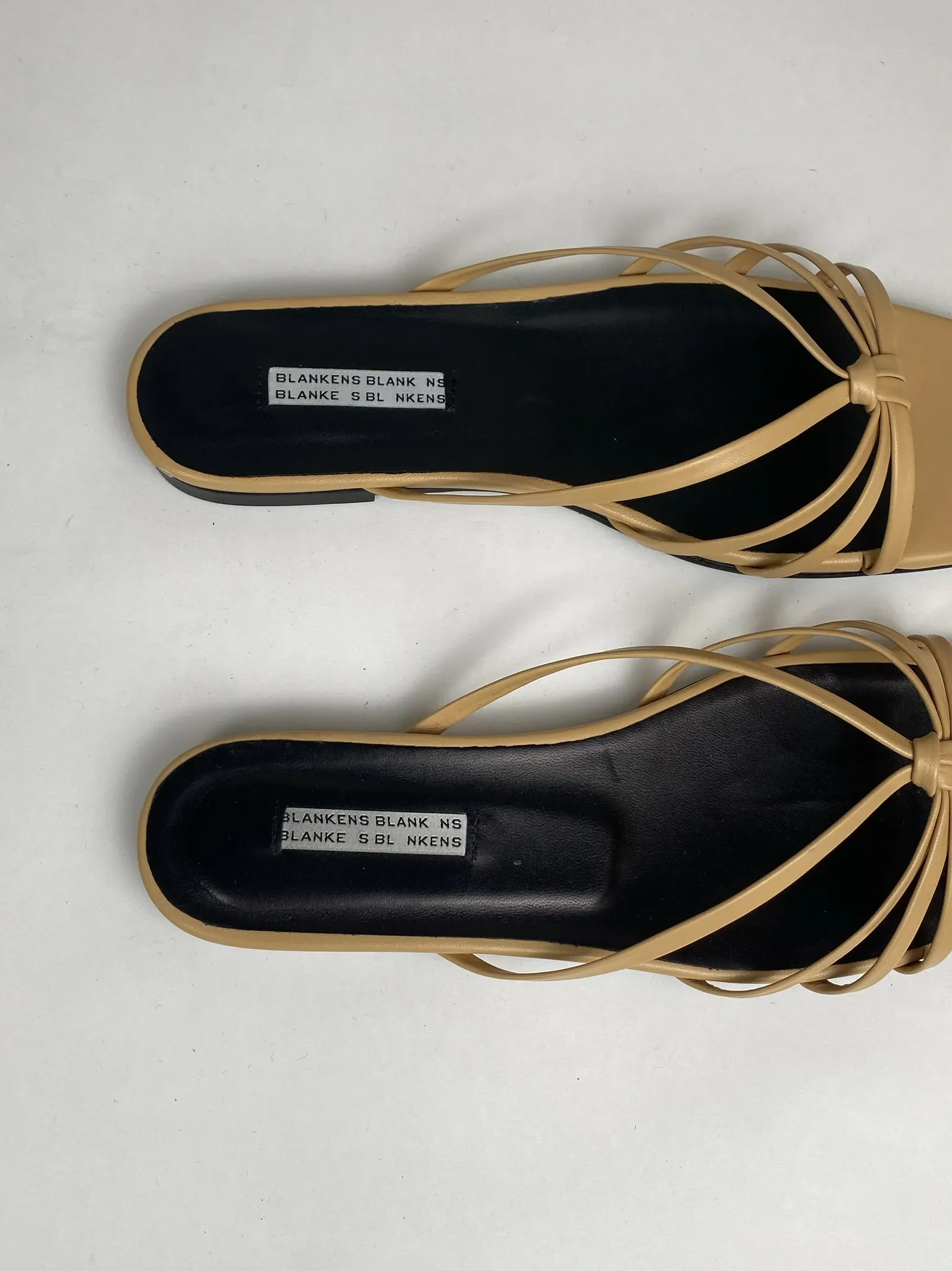 Blankens The Jennie Flat Beige-skinnsandaler NWT - Image 3