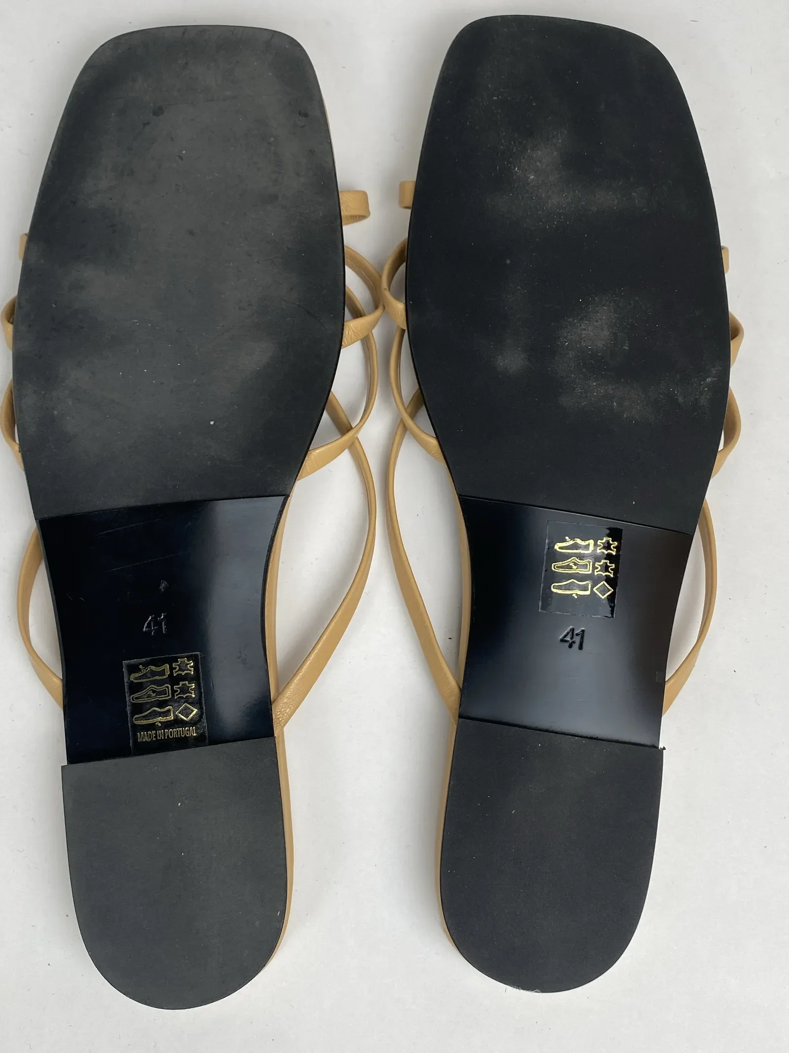 Blankens The Jennie Flat Beige-skinnsandaler NWT - Image 4
