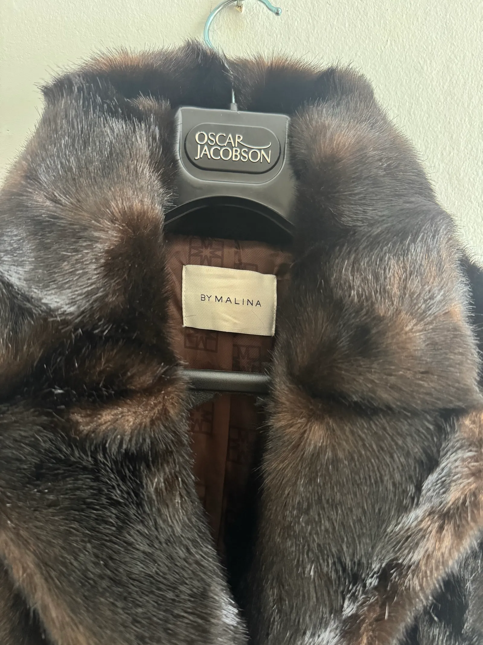 By Malina Elaine Double Breasted Faux Fur-pälsjacka - Image 3