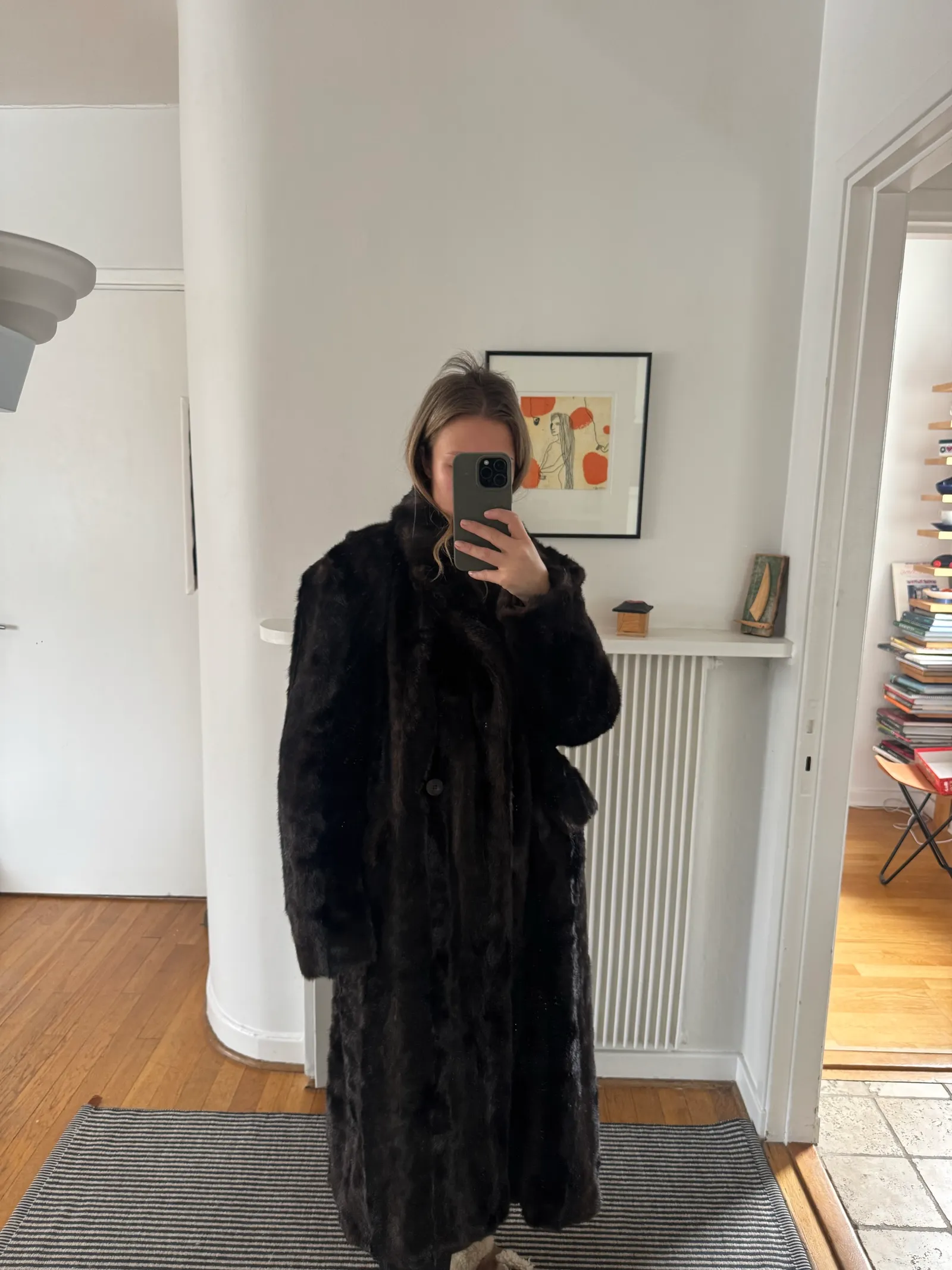 By Malina Elaine Double Breasted Faux Fur-pälsjacka - Image 6
