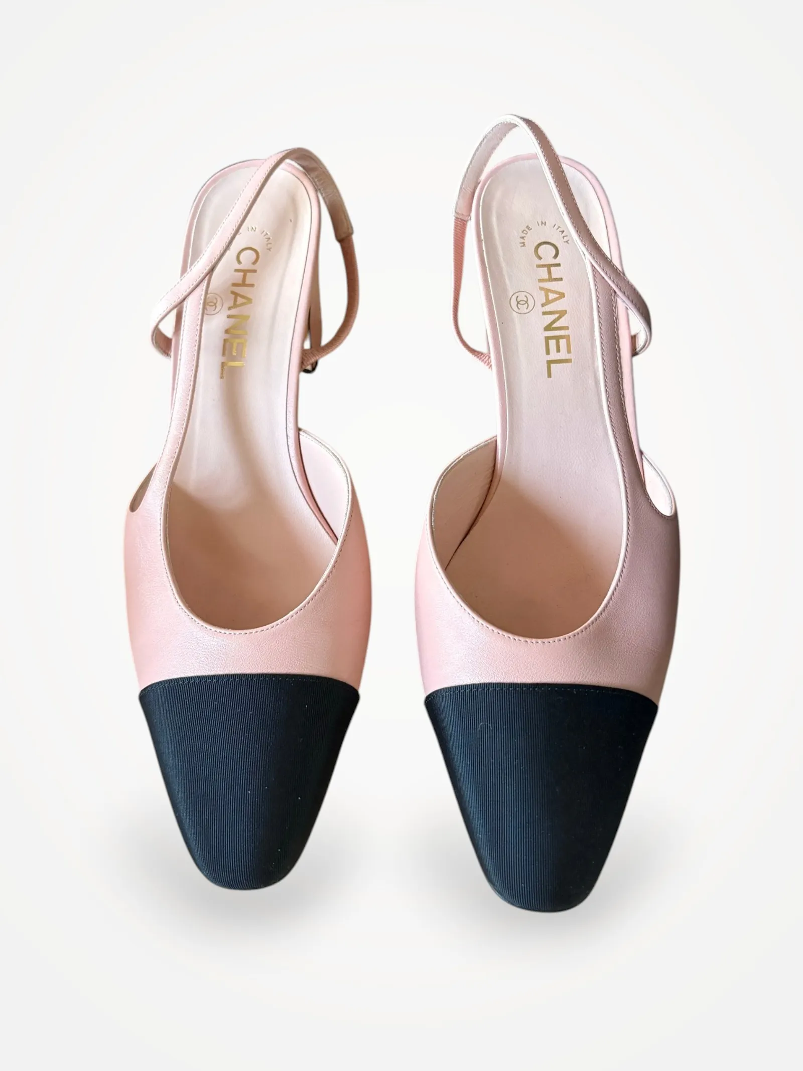 Chanel Slingback-skinnklackar