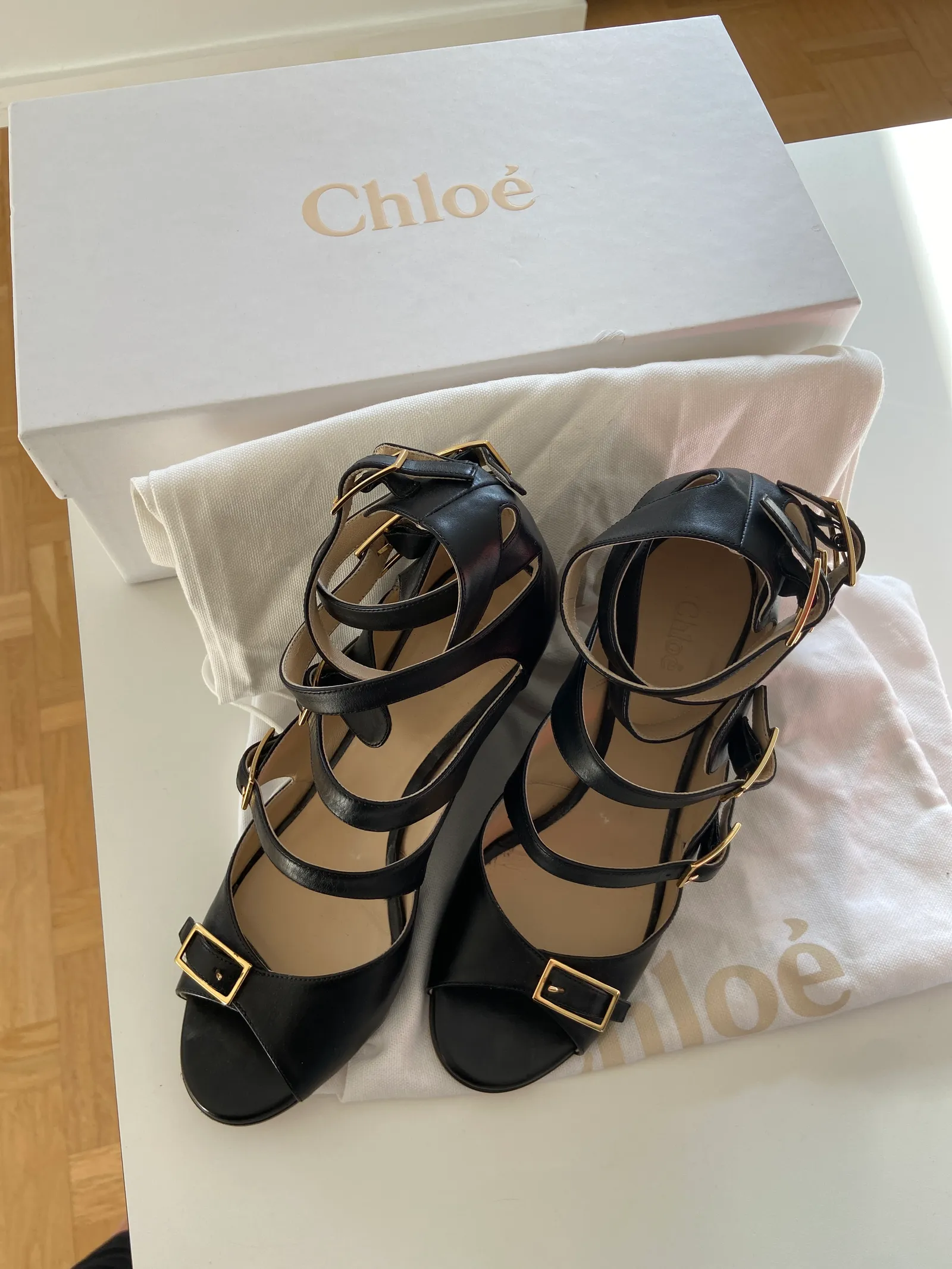 Chloé Arce-skinnsandaler - Image 5