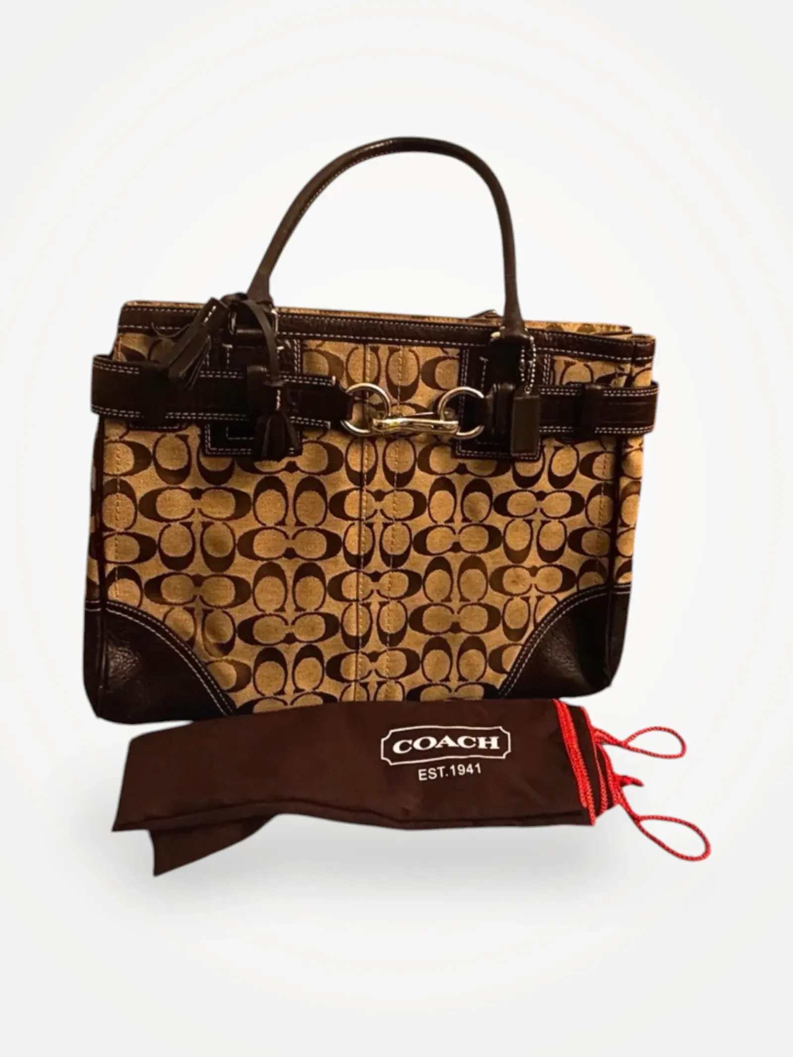 Coach Signature Vintageväska (modell E060-10246)-skinnhandväska