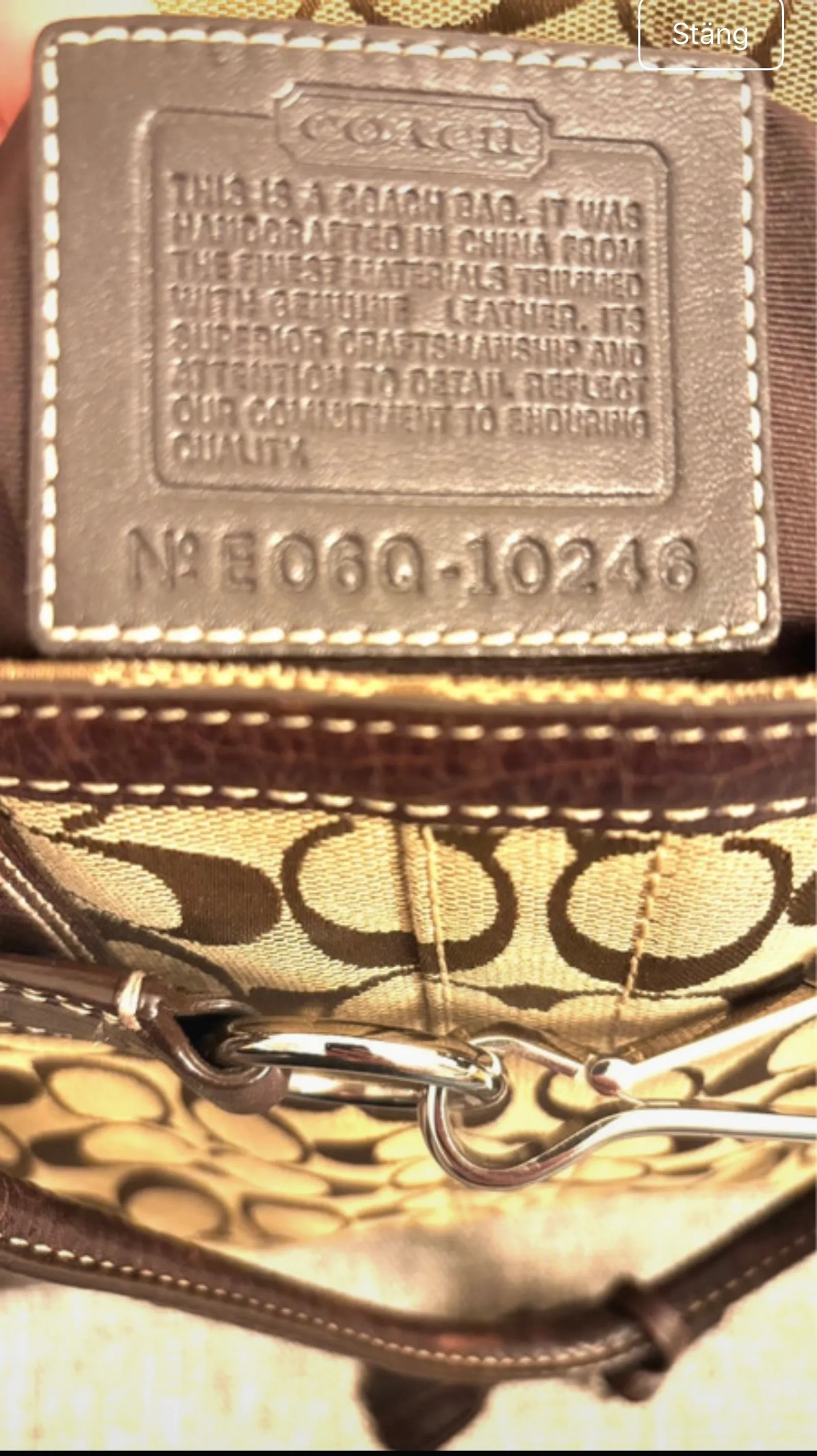 Coach Signature Vintageväska (modell E060-10246)-skinnhandväska - Image 2