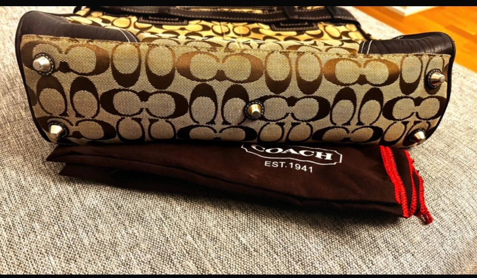 Coach Signature Vintageväska (modell E060-10246)-skinnhandväska - Image 5