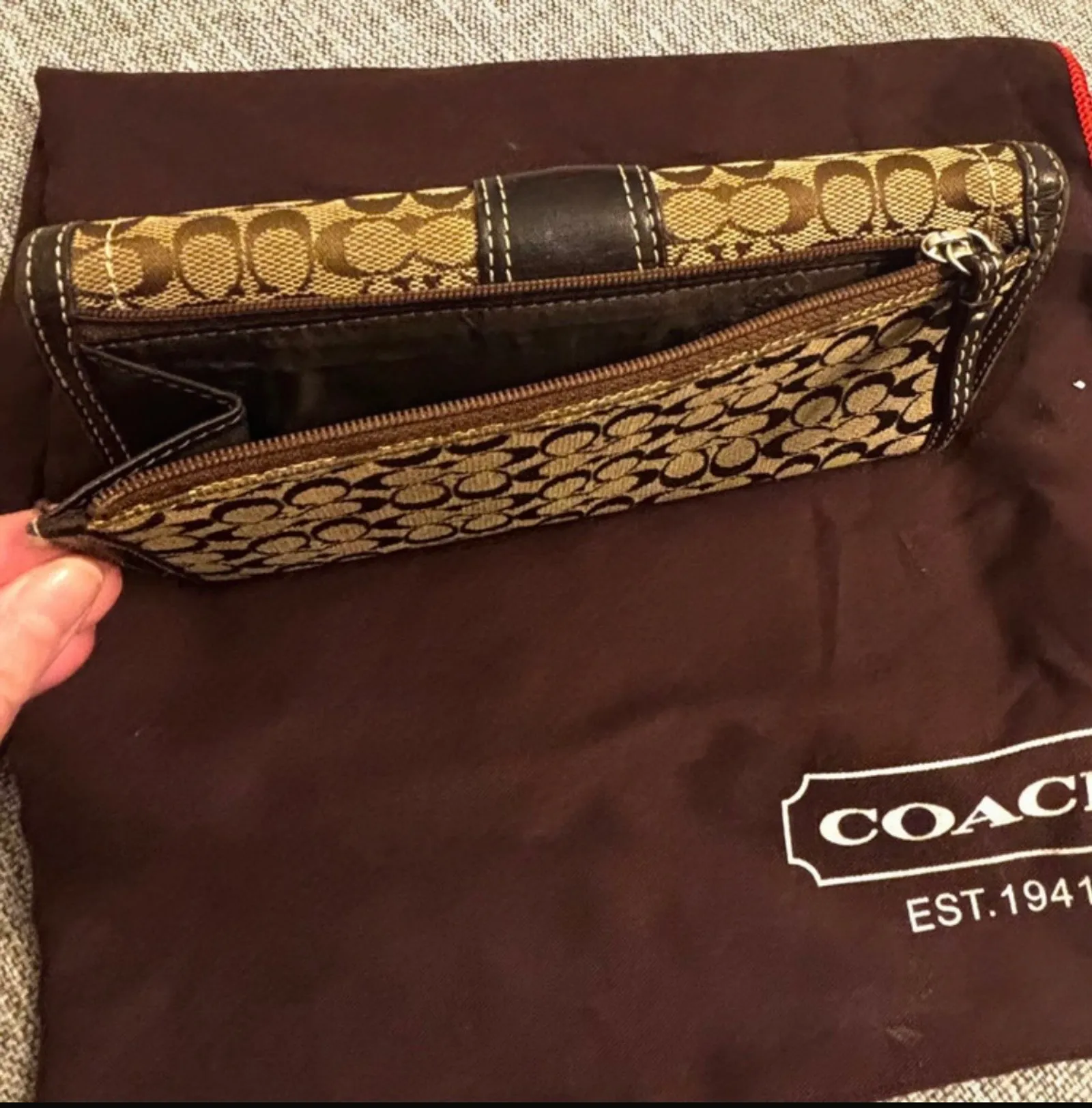 Coach Signature Vintageväska (modell E060-10246)-skinnhandväska - Image 7