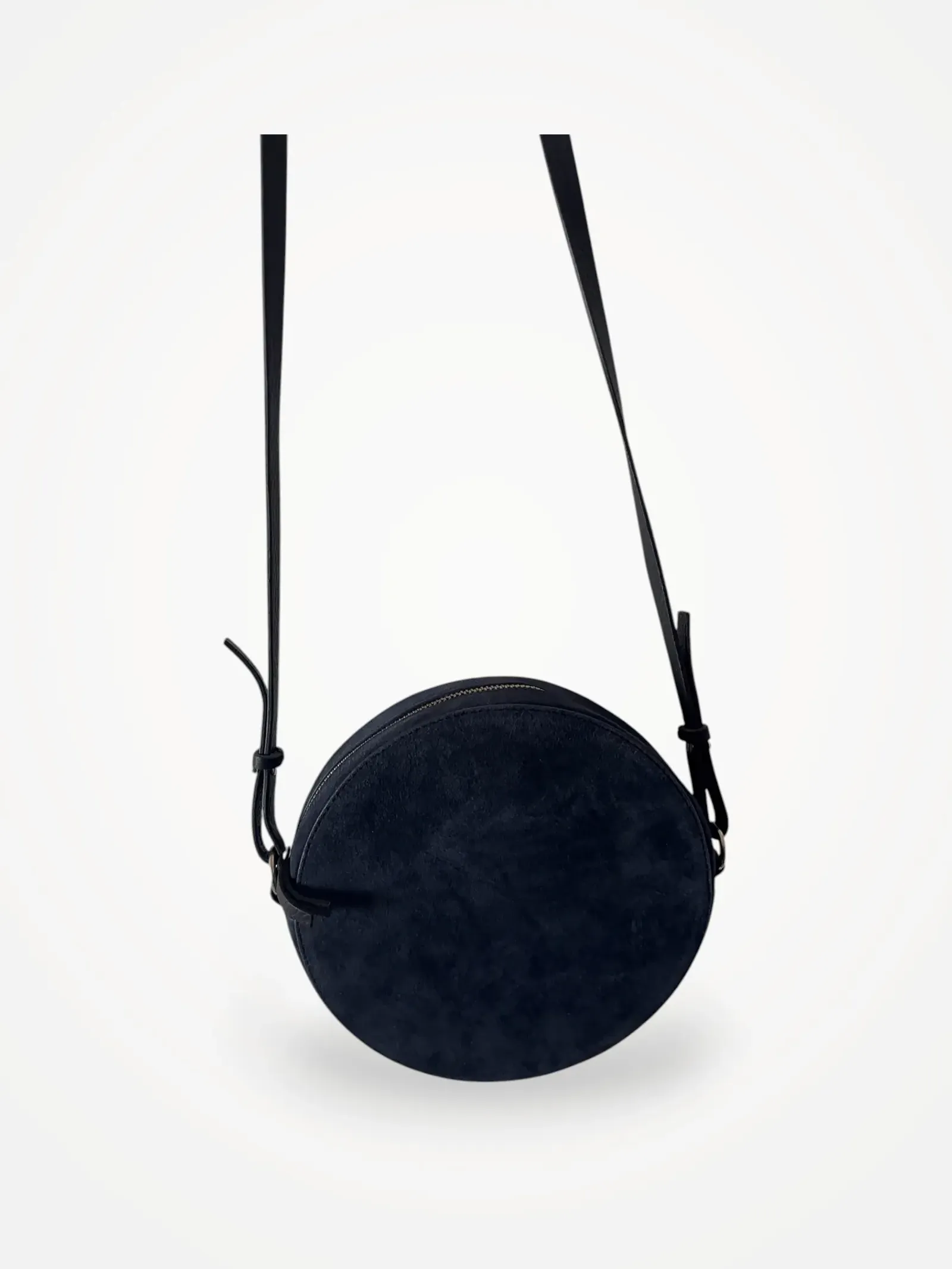Cos Circle Suede-axelremsväska NWOT