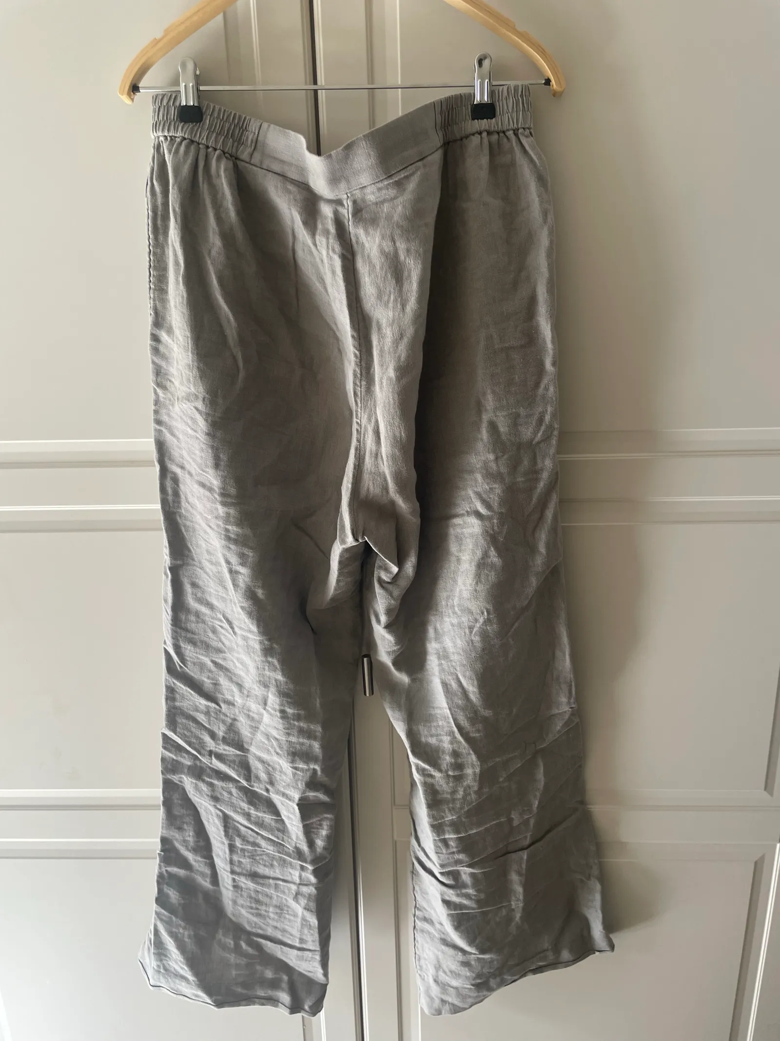 Cos Wide Leg Tailored Linen Stone-linnebyxor - Image 5