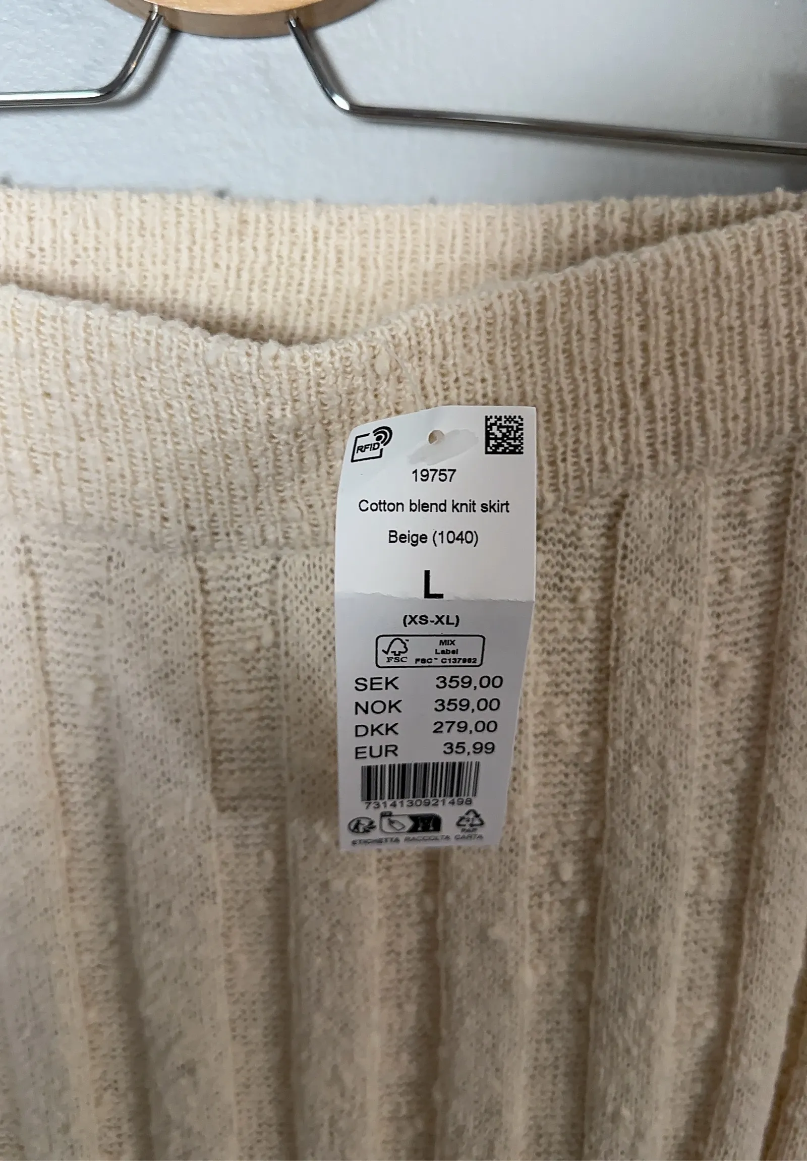Gina Tricot Cotton Blend Knit-kjol NWT - Image 6