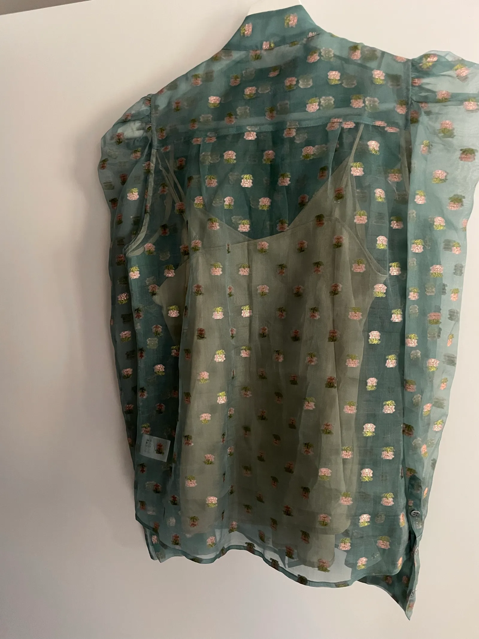 Custommade-sidenblus NWOT - Image 4