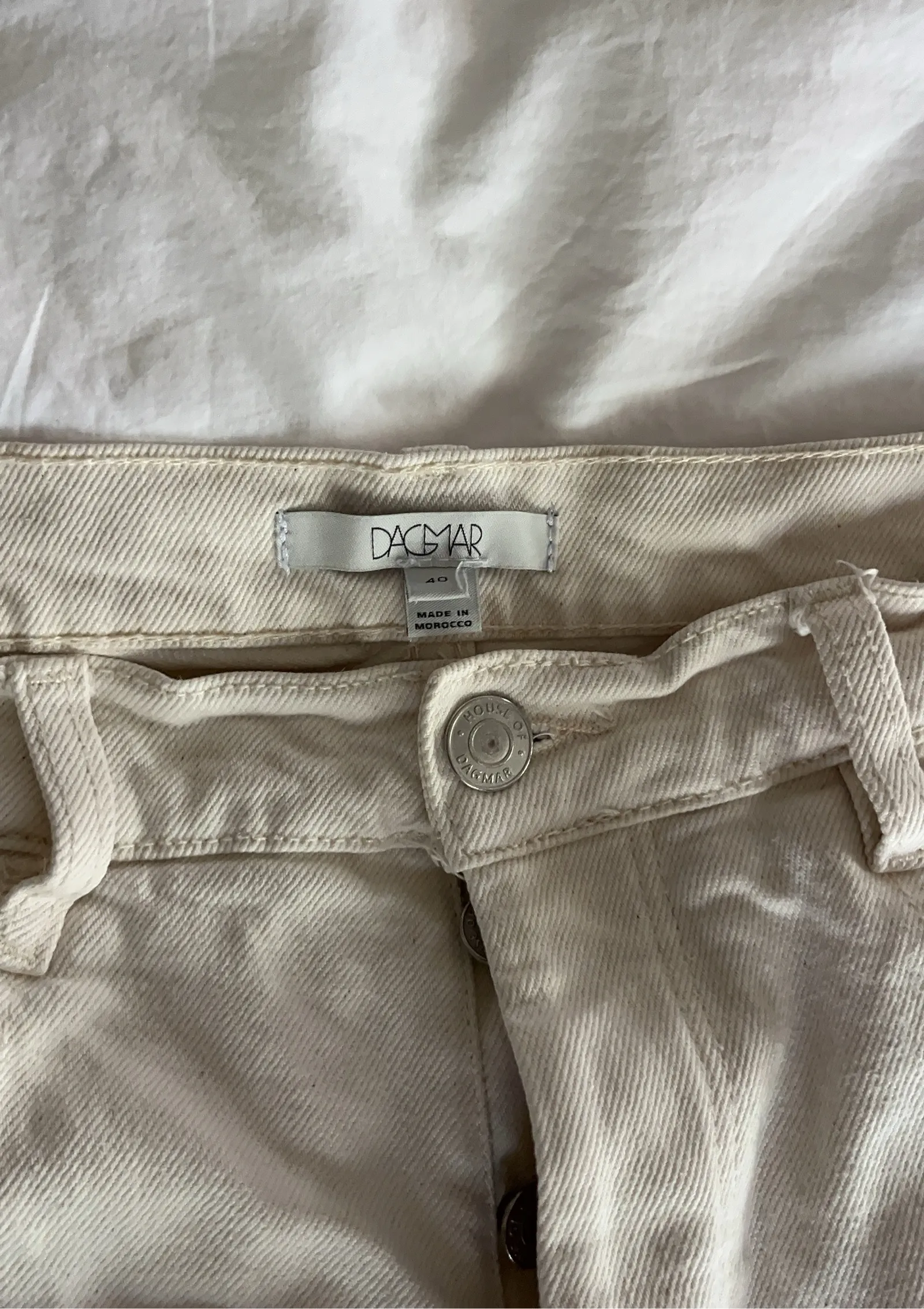 Dagmar Cropped Offwhite-jeans - Image 2