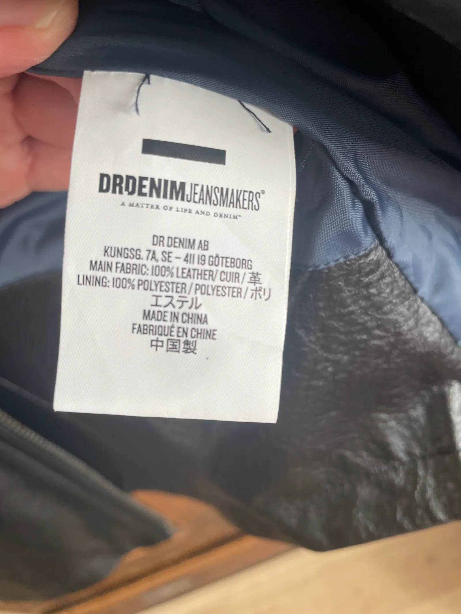 Dr. Denim Bonnie Leatherjacket 101-skinnjacka NWOT - Image 3