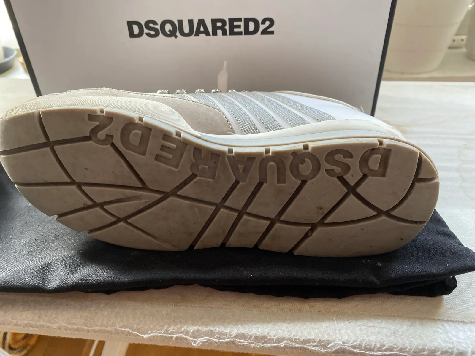 Dsquared2 Vitello-skinnsneakers - Image 3