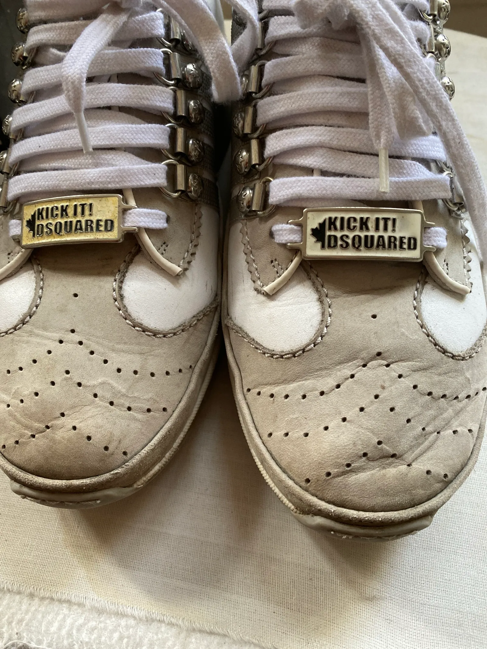 Dsquared2 Vitello-skinnsneakers - Image 4
