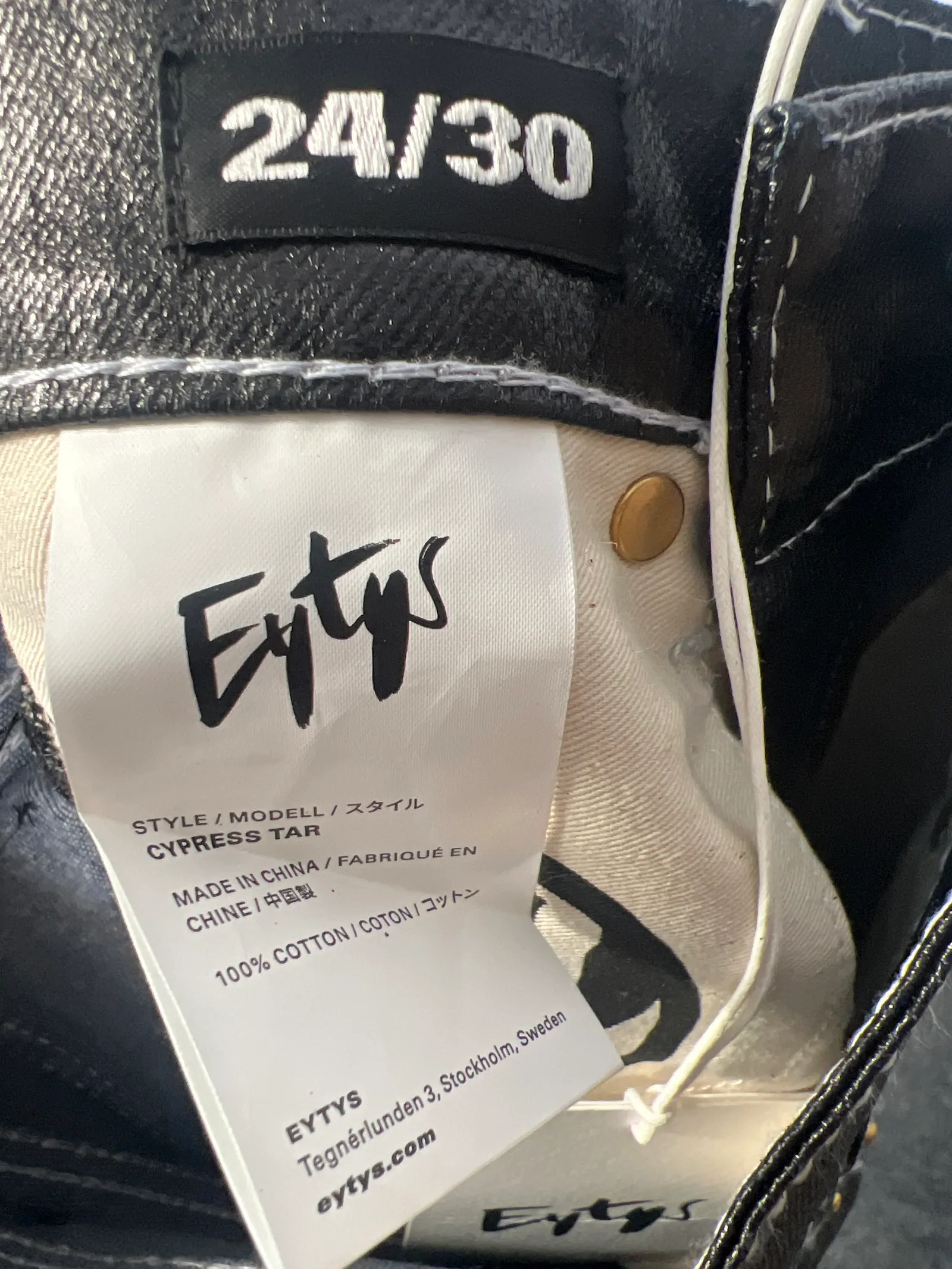 Eytys Cypress Tar Black-jeans NWT - Image 5