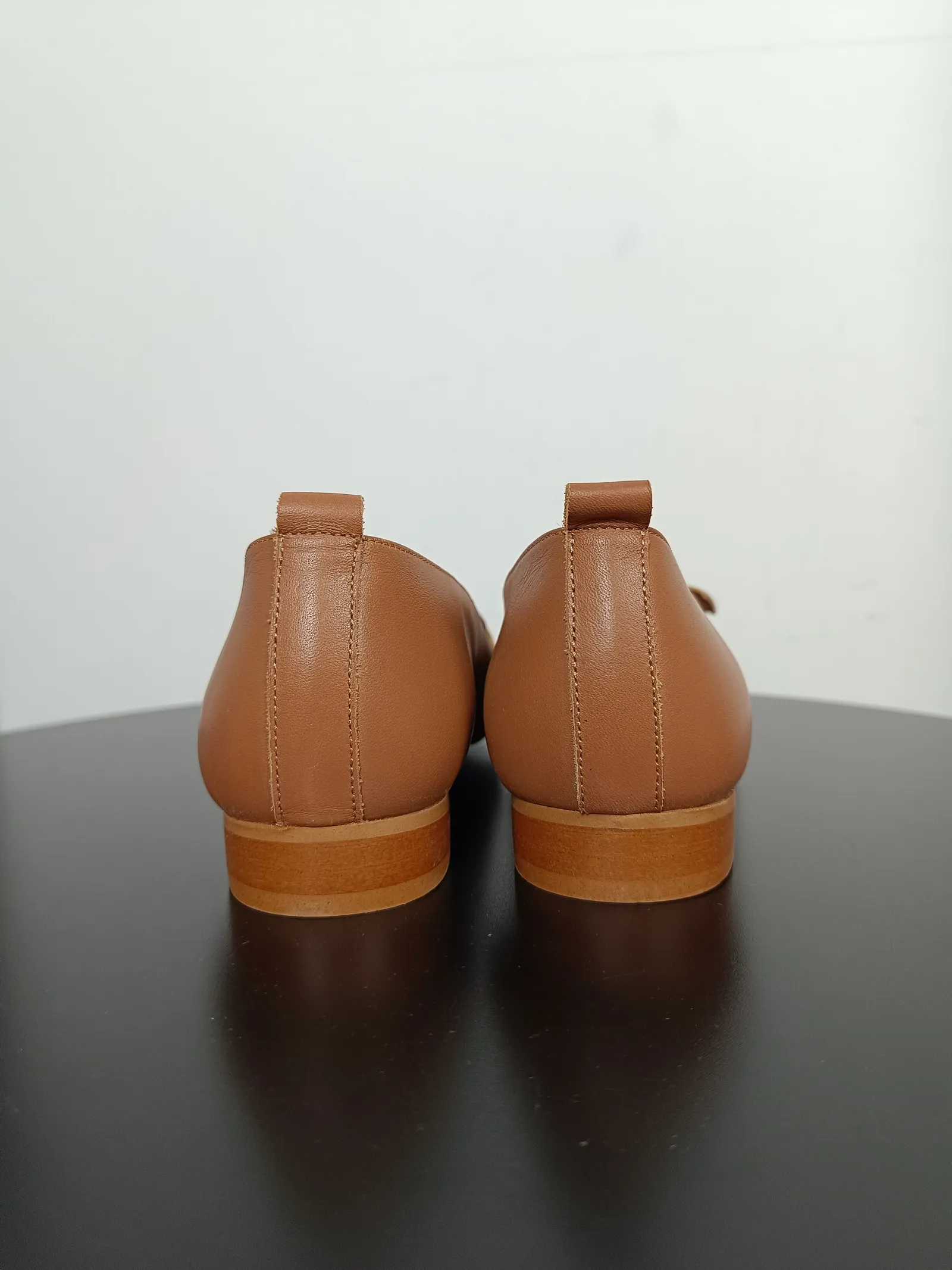 Flattered Ally Cognac Leather-skinnloafers - Image 5
