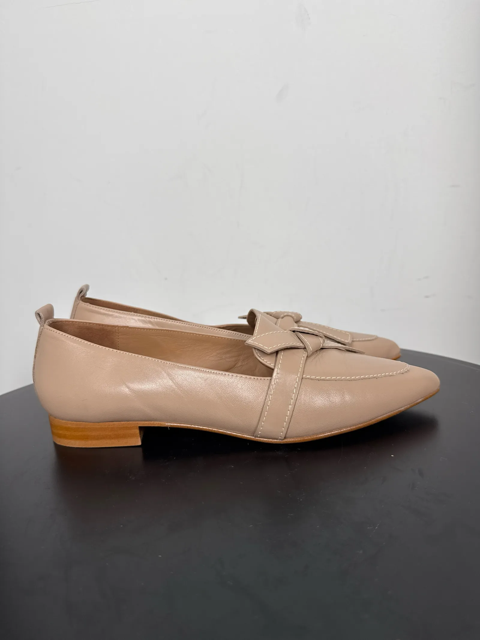 Flattered Ally Leather Sand-skinnballerinaskor - Image 6