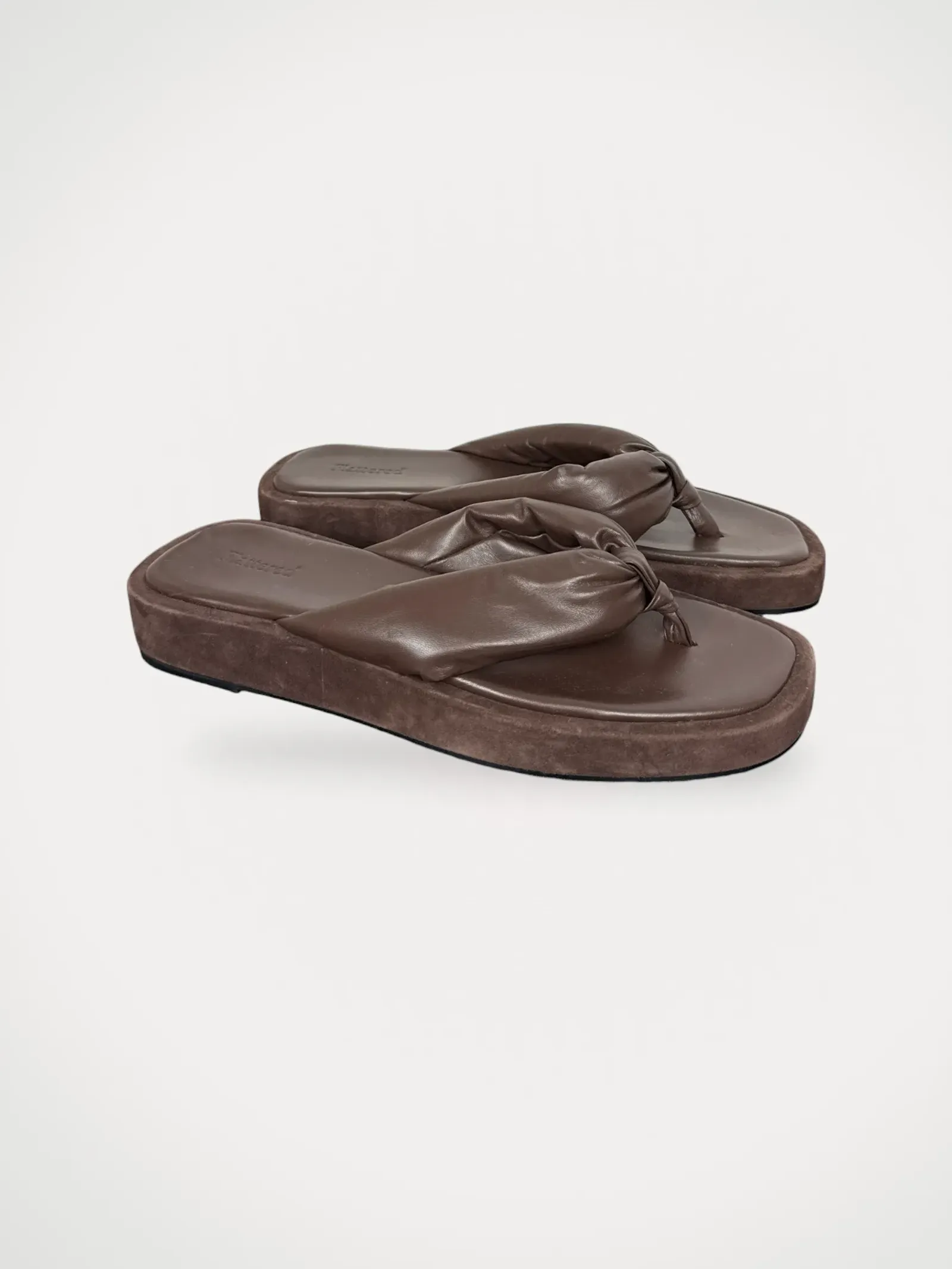 Flattered Blair Brown Leather/suede-skinnsandaler - Image 2