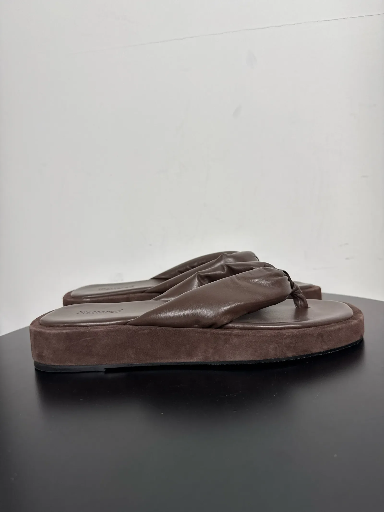 Flattered Blair Brown Leather/suede-skinnsandaler - Image 6