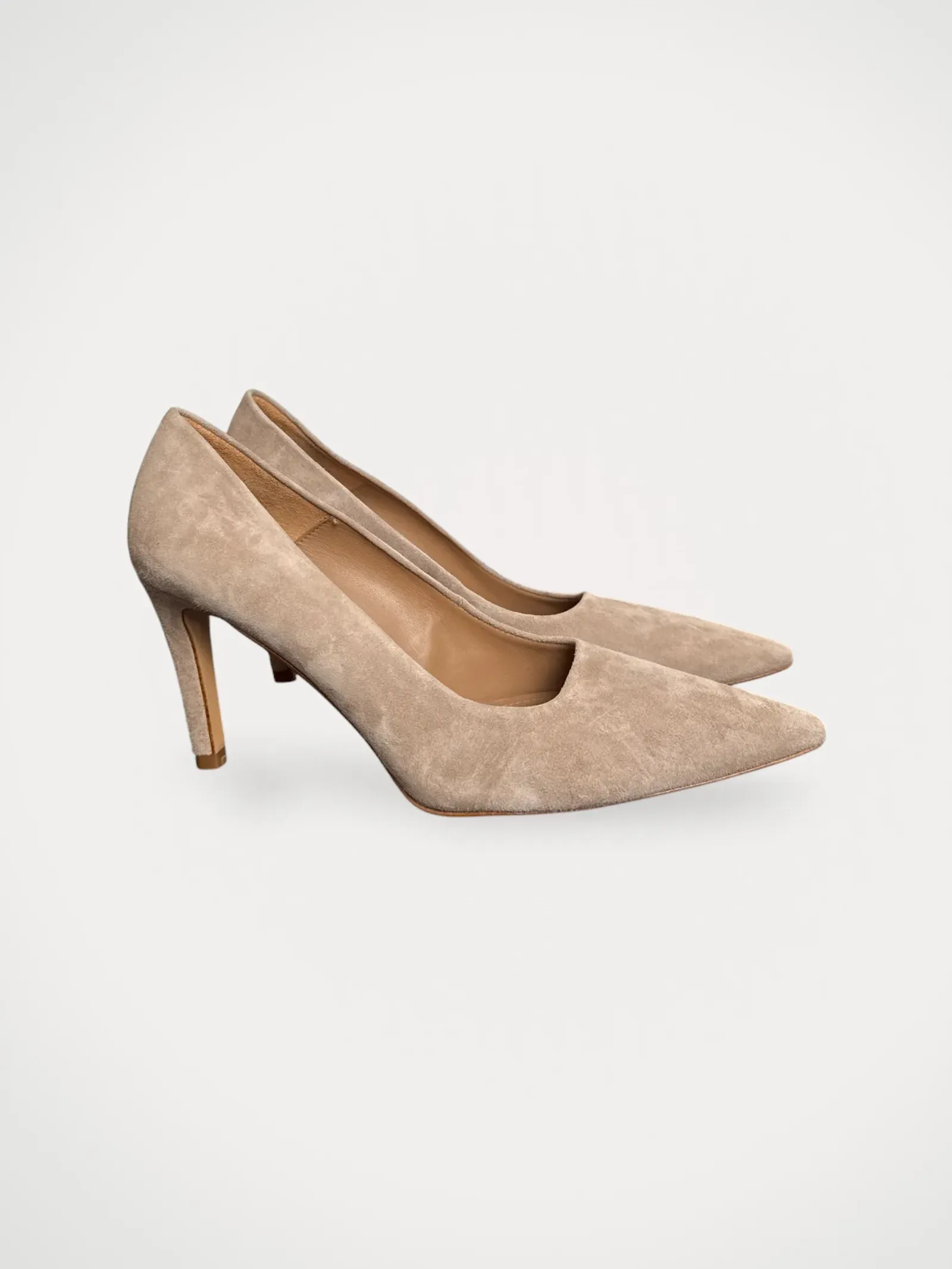 Flattered Charlie Sand Suede-klackar - Image 2