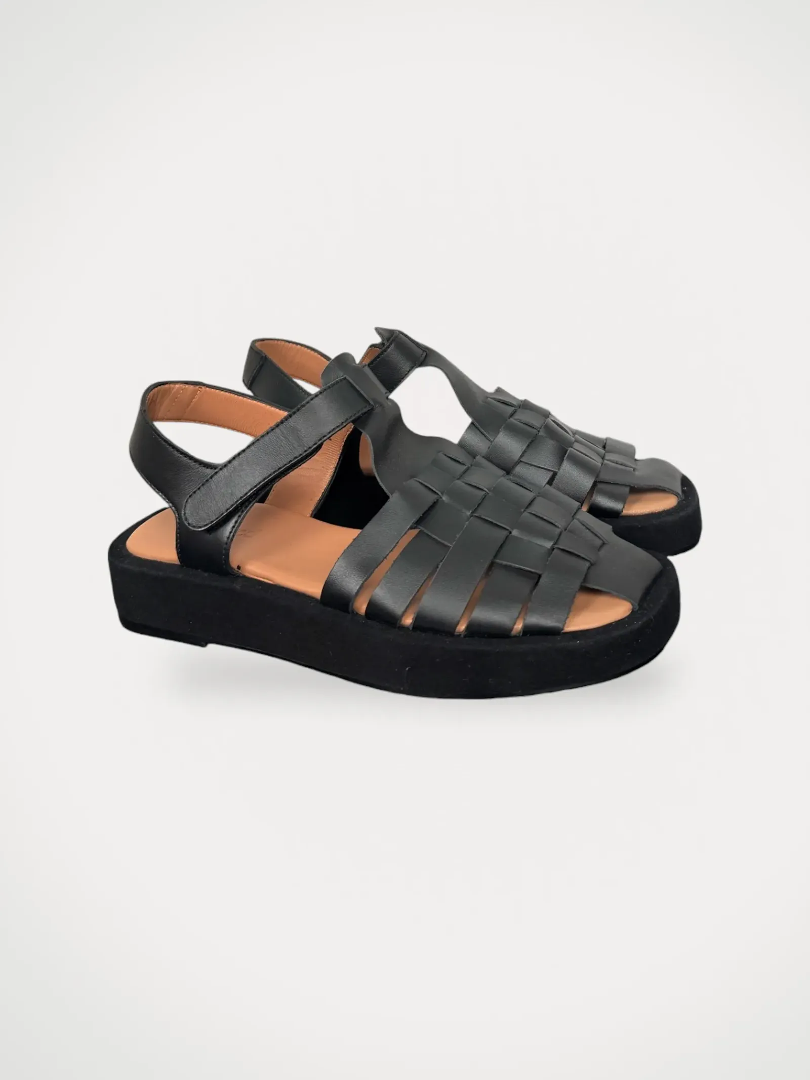 Flattered Gigi Black Leather-skinnsandaler NWOT - Image 2