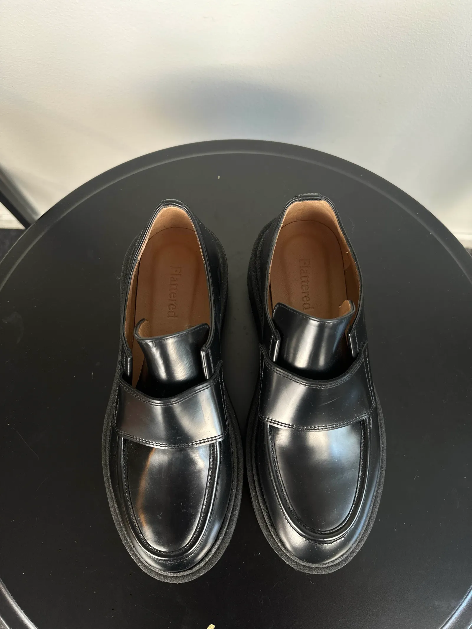 Flattered Leo Leather Black-skinnloafers - Image 3