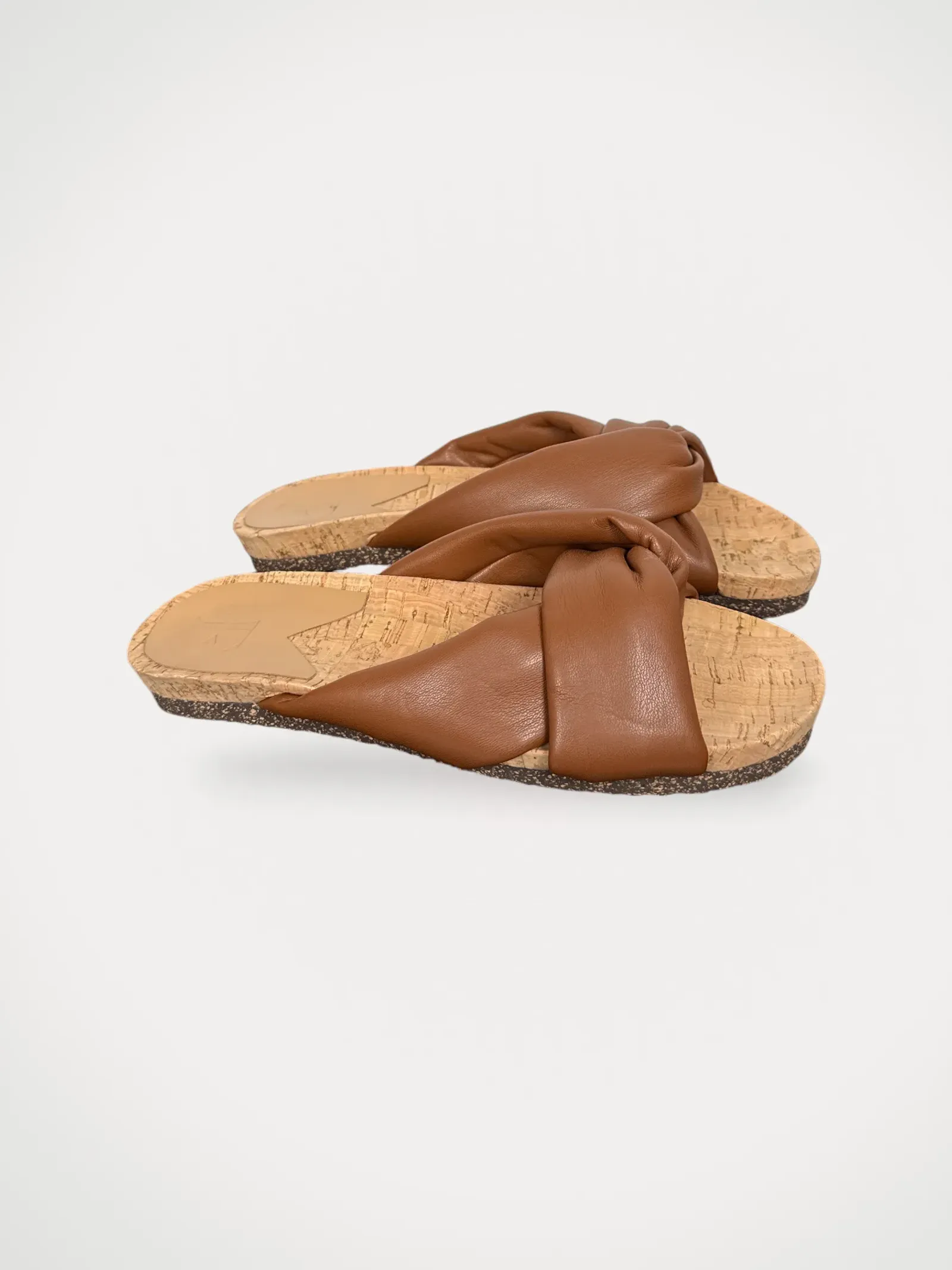 Flattered Lou Brown Vegan-skinnsandaler NWOT - Image 2