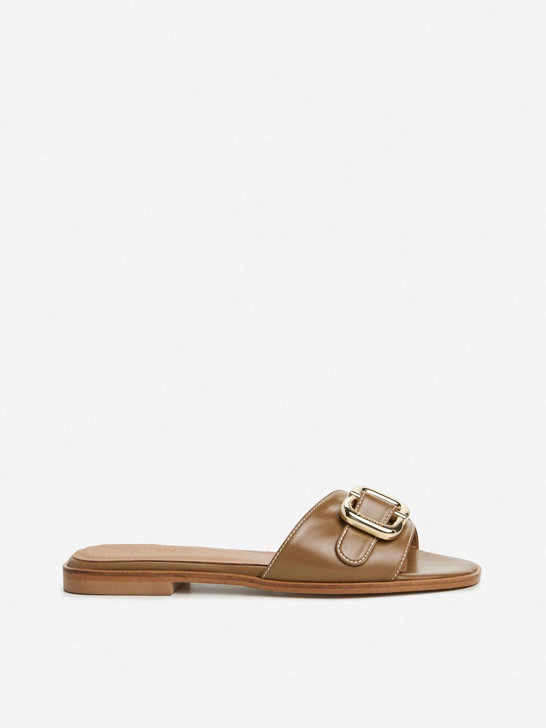 Flattered Mimi Olive-skinnskor NWOT