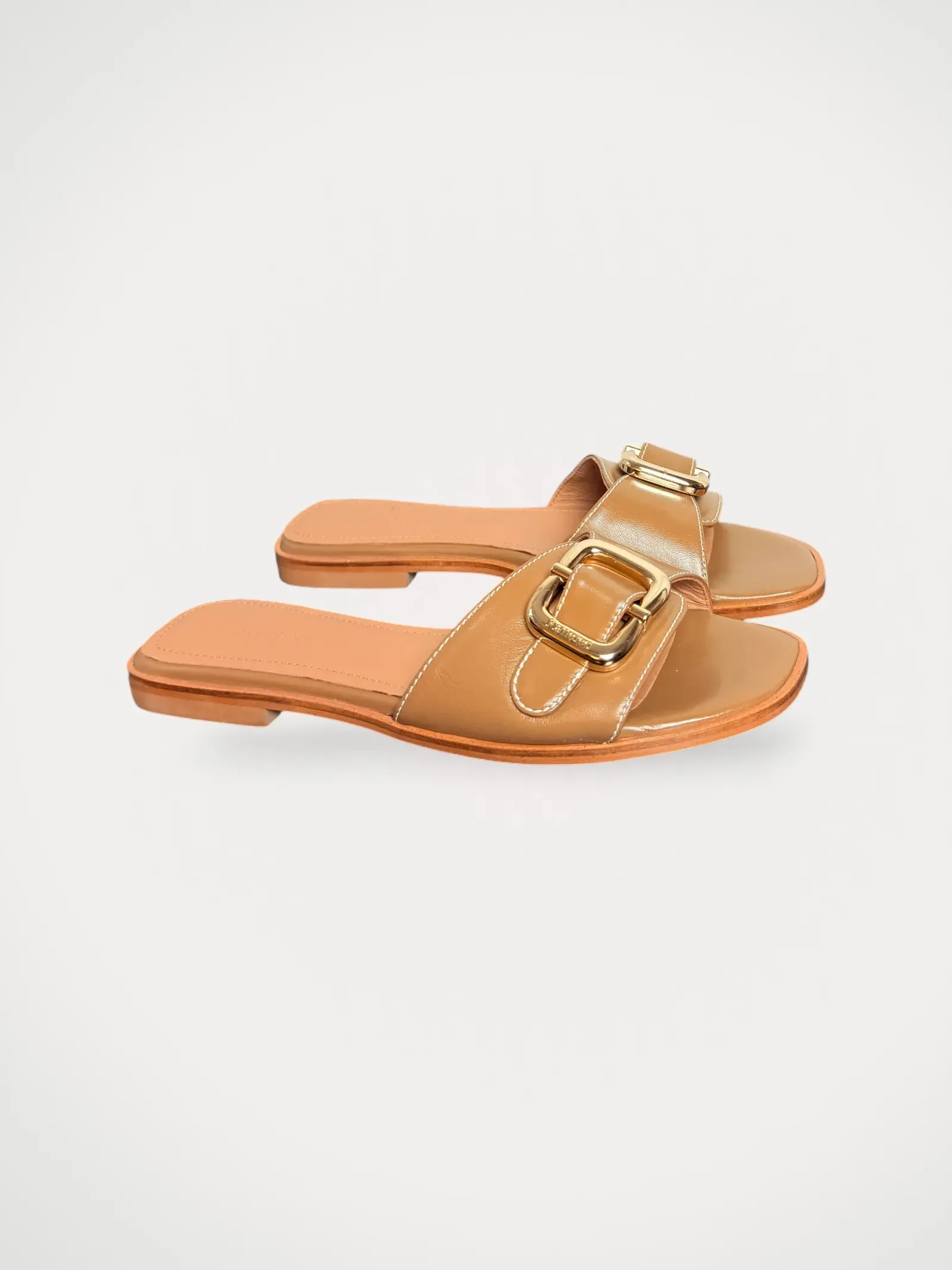 Flattered Mimi Olive-skinnskor NWOT - Image 2