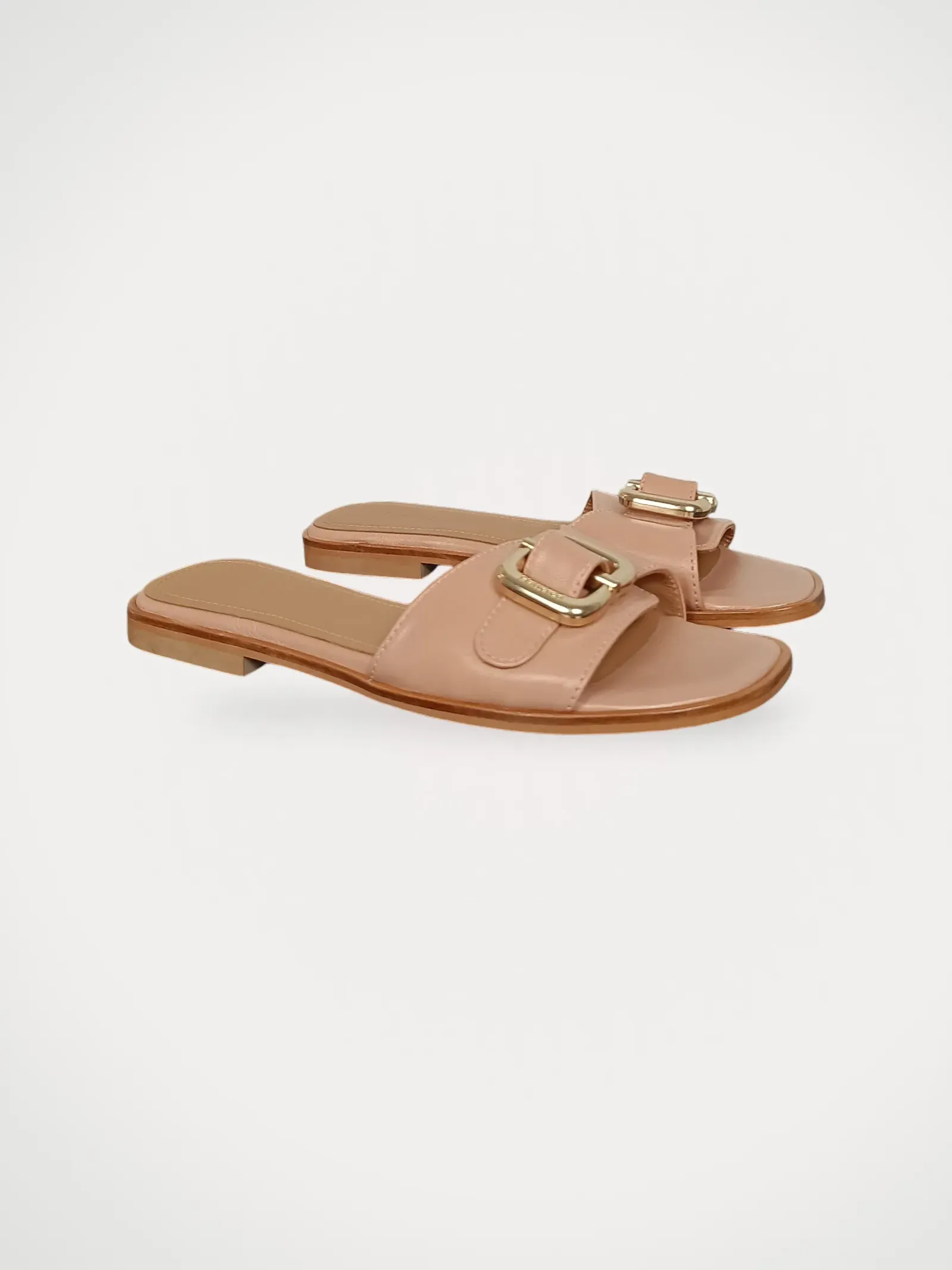 Flattered Mimi Pink-skinnsandaler - Image 2