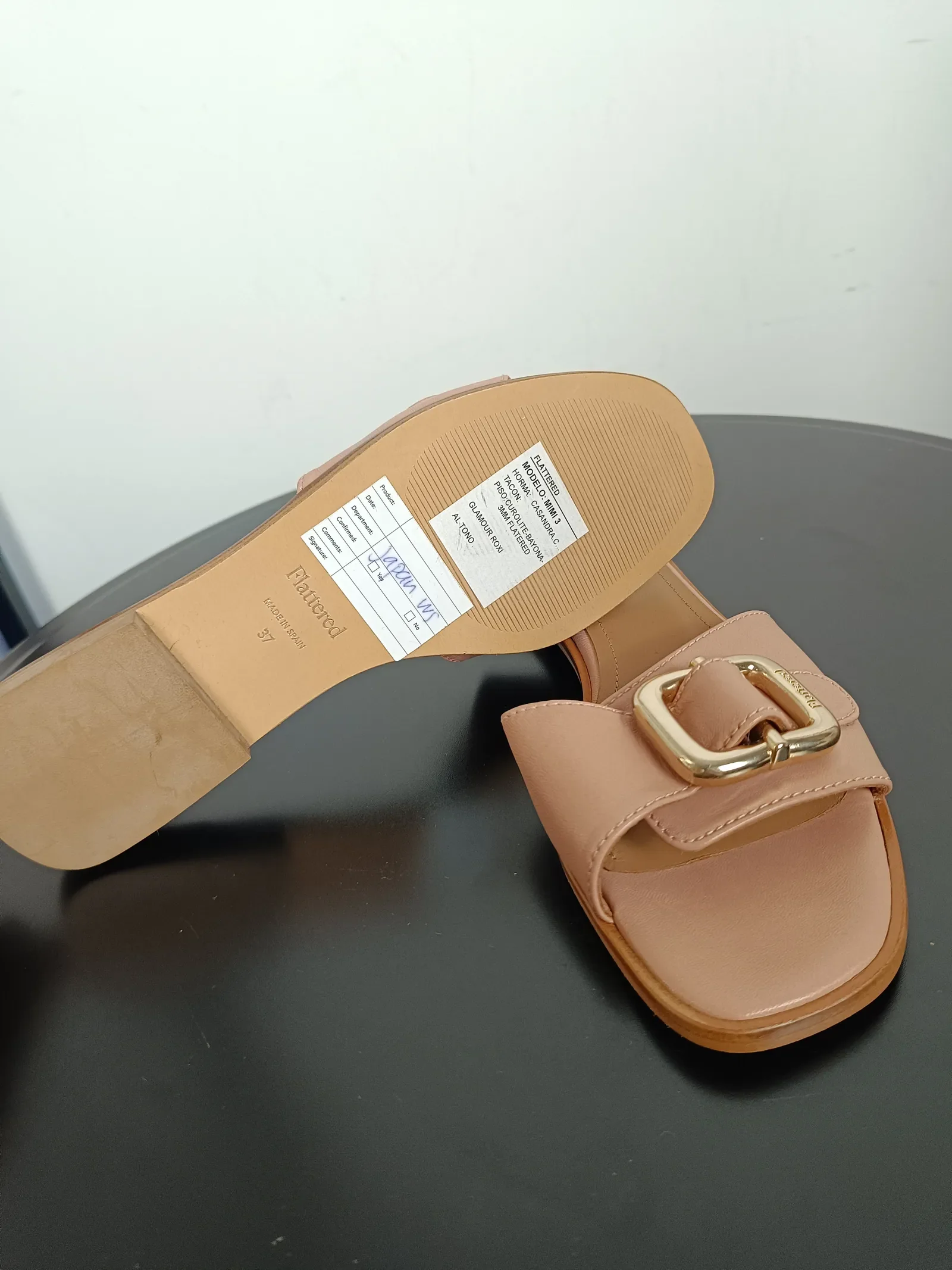 Flattered Mimi Pink-skinnsandaler - Image 3