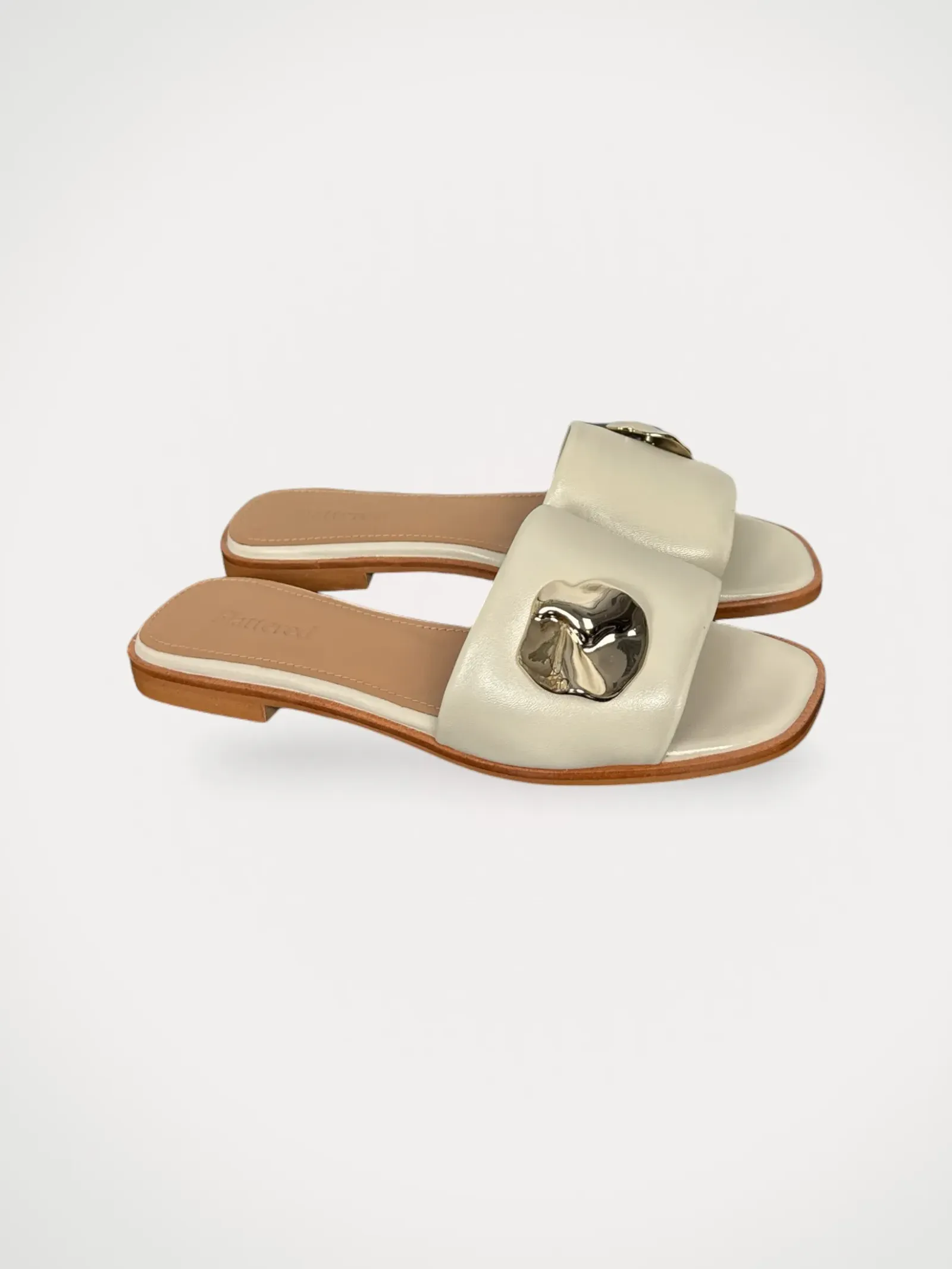 Flattered Mira Creme Leather-skinnsandaler NWOT - Image 2