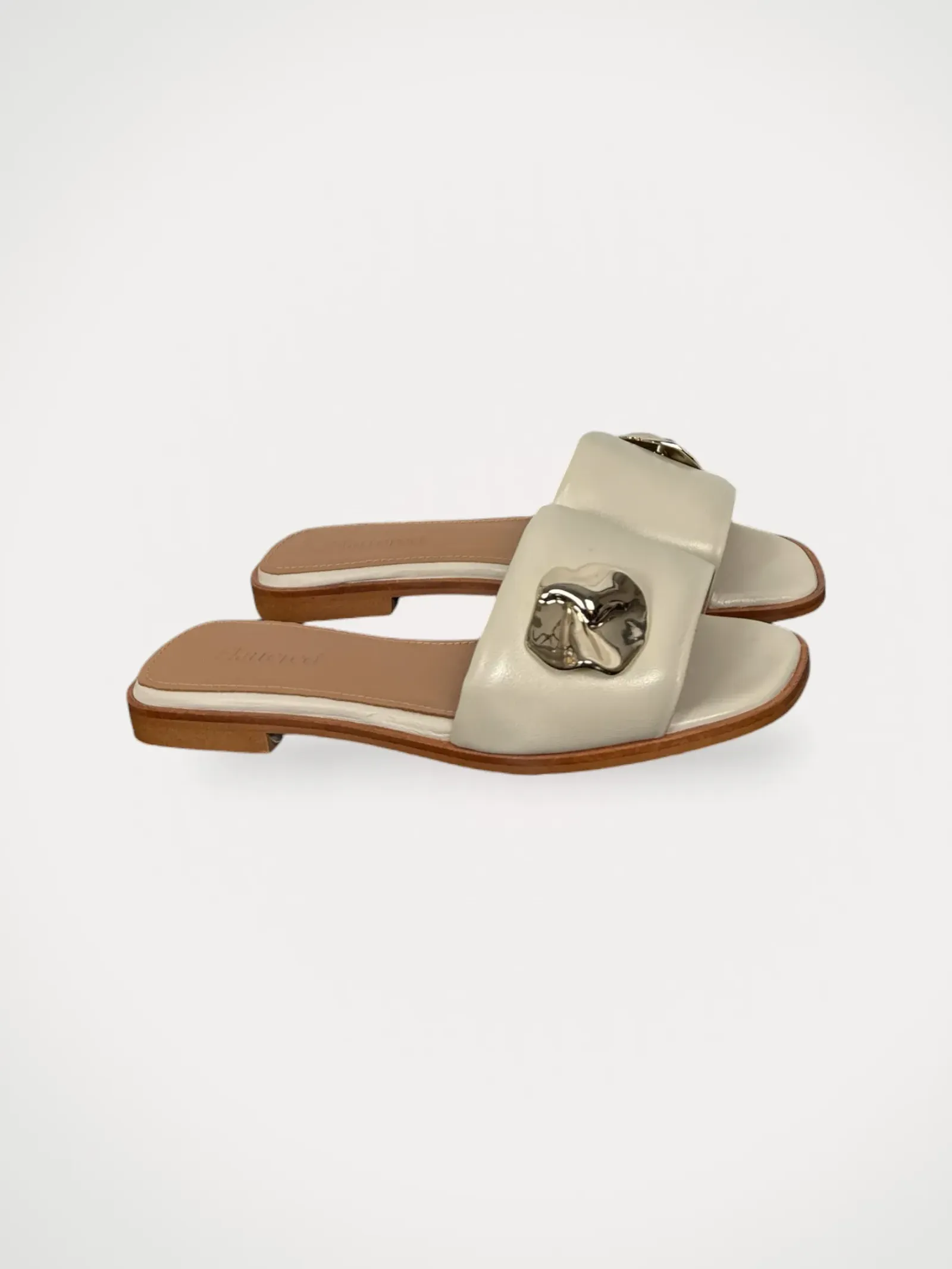 Flattered Mira Creme Leather-skinnsandaler NWT - Image 2