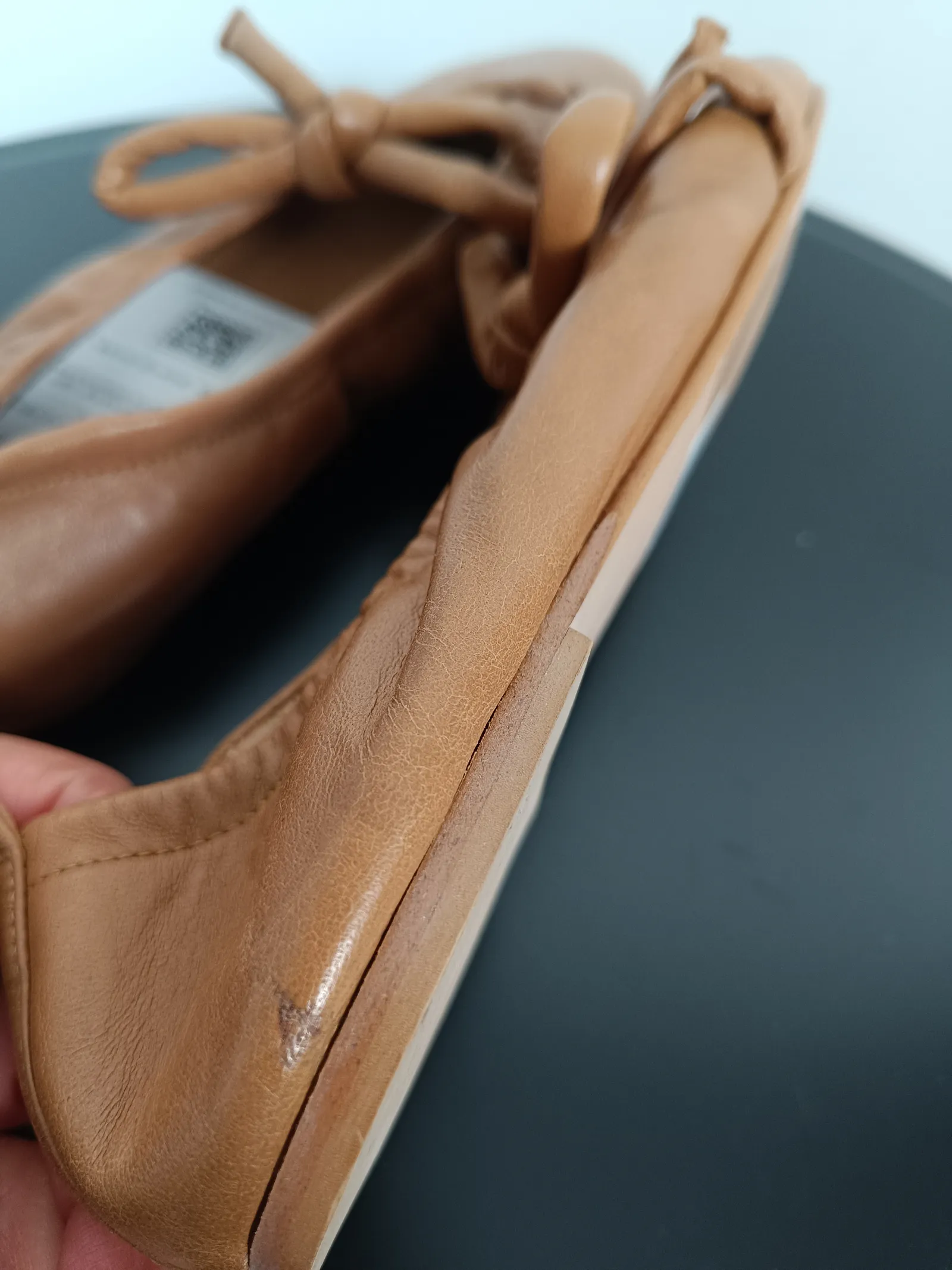 Flattered Polly Cognac Leather-skinnballerinaskor NWT - Image 6