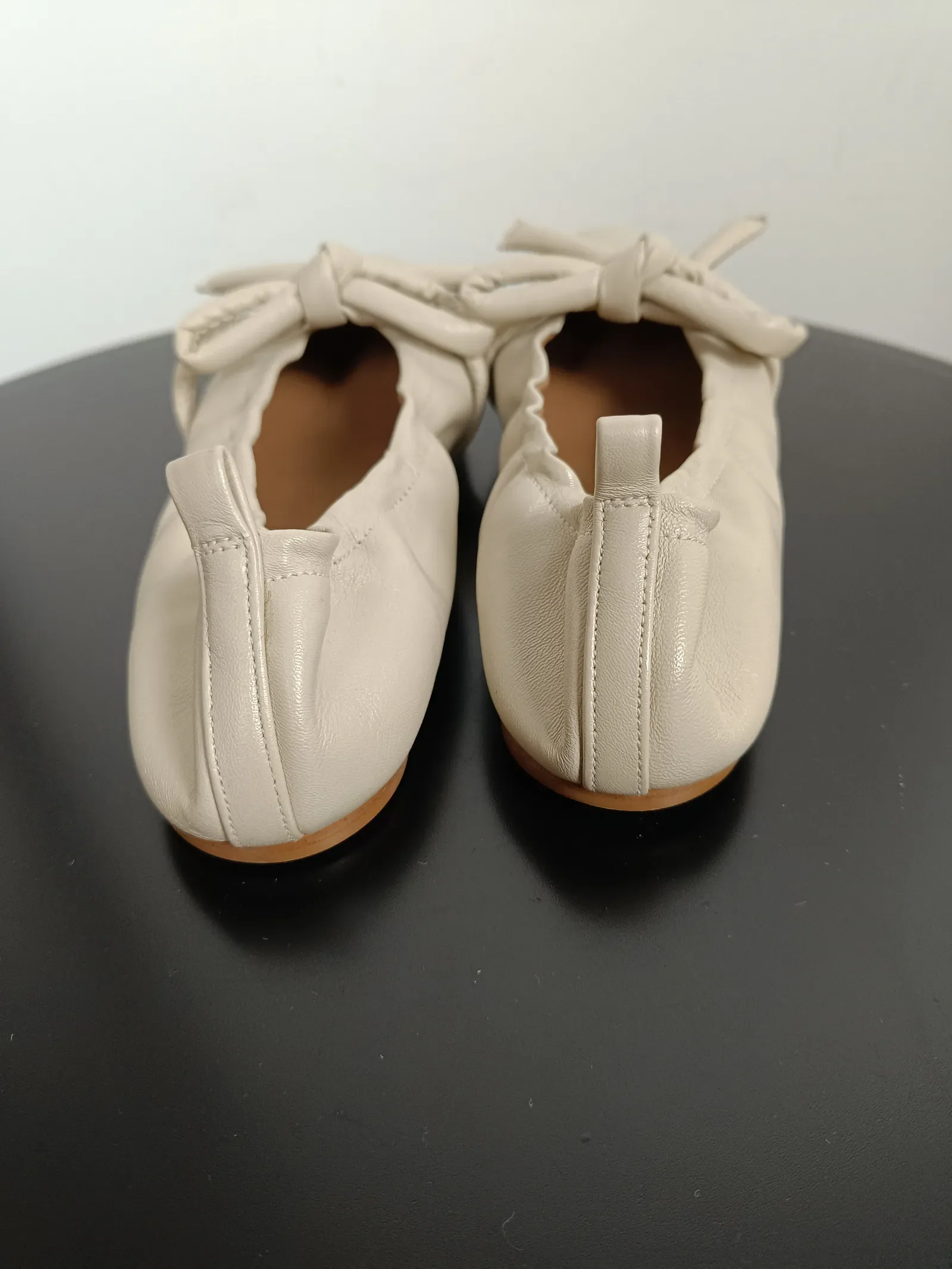 Flattered Polly Creme Leather-skinnballerinaskor NWOT - Image 5