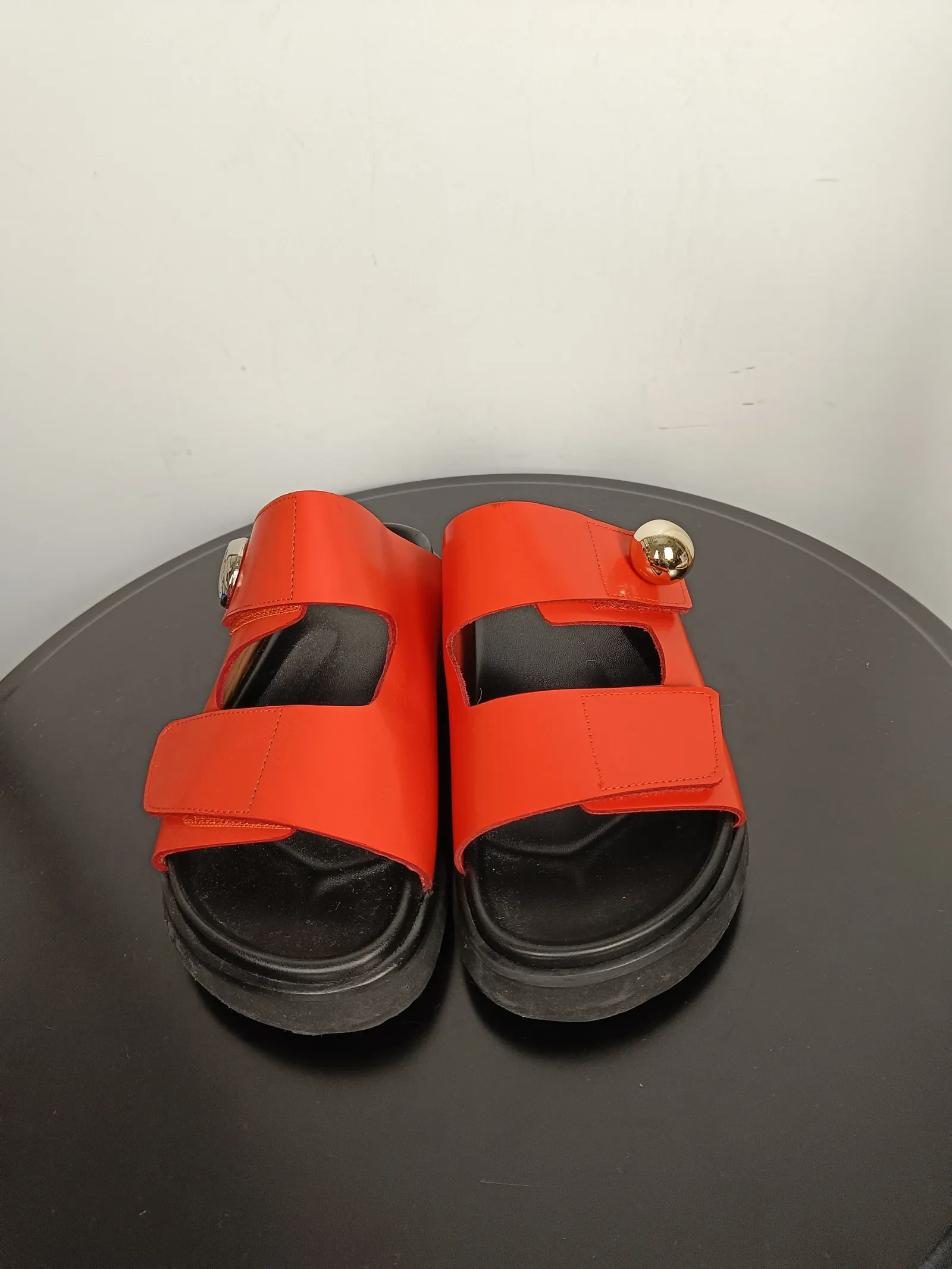 Flattered Red Chunky Sandals-skinnsandaler NWOT - Image 3