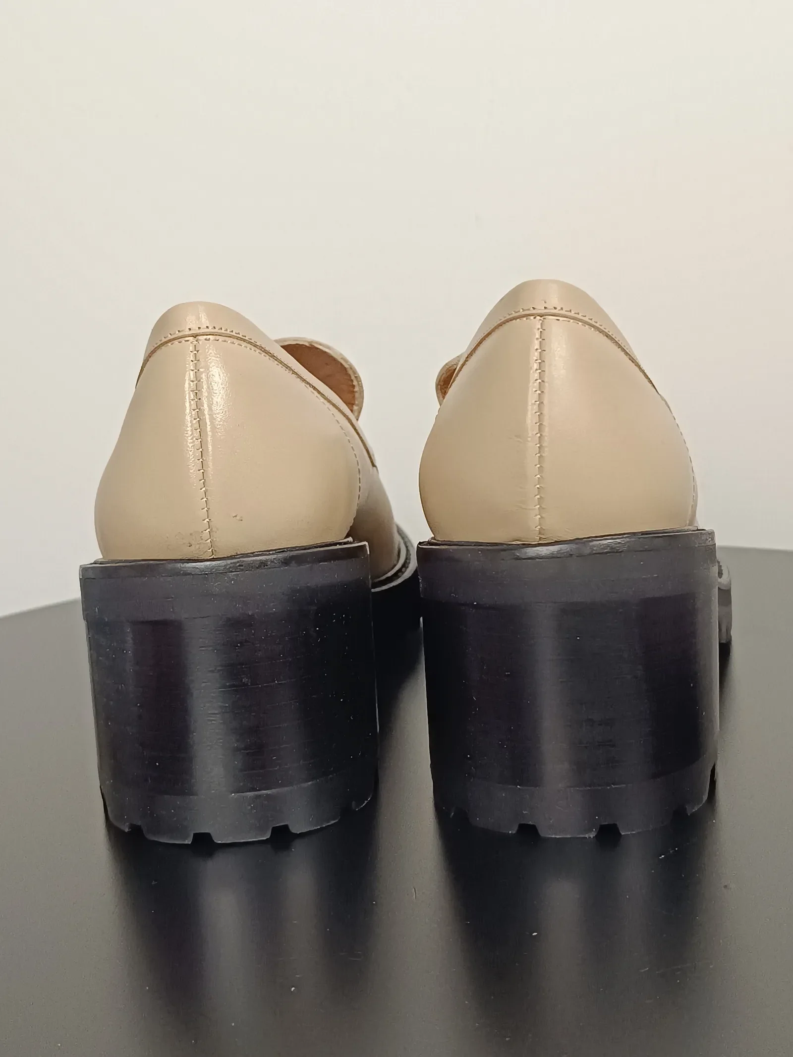 Flattered Saga Creme Leather-skinnloafers NWOT - Image 5