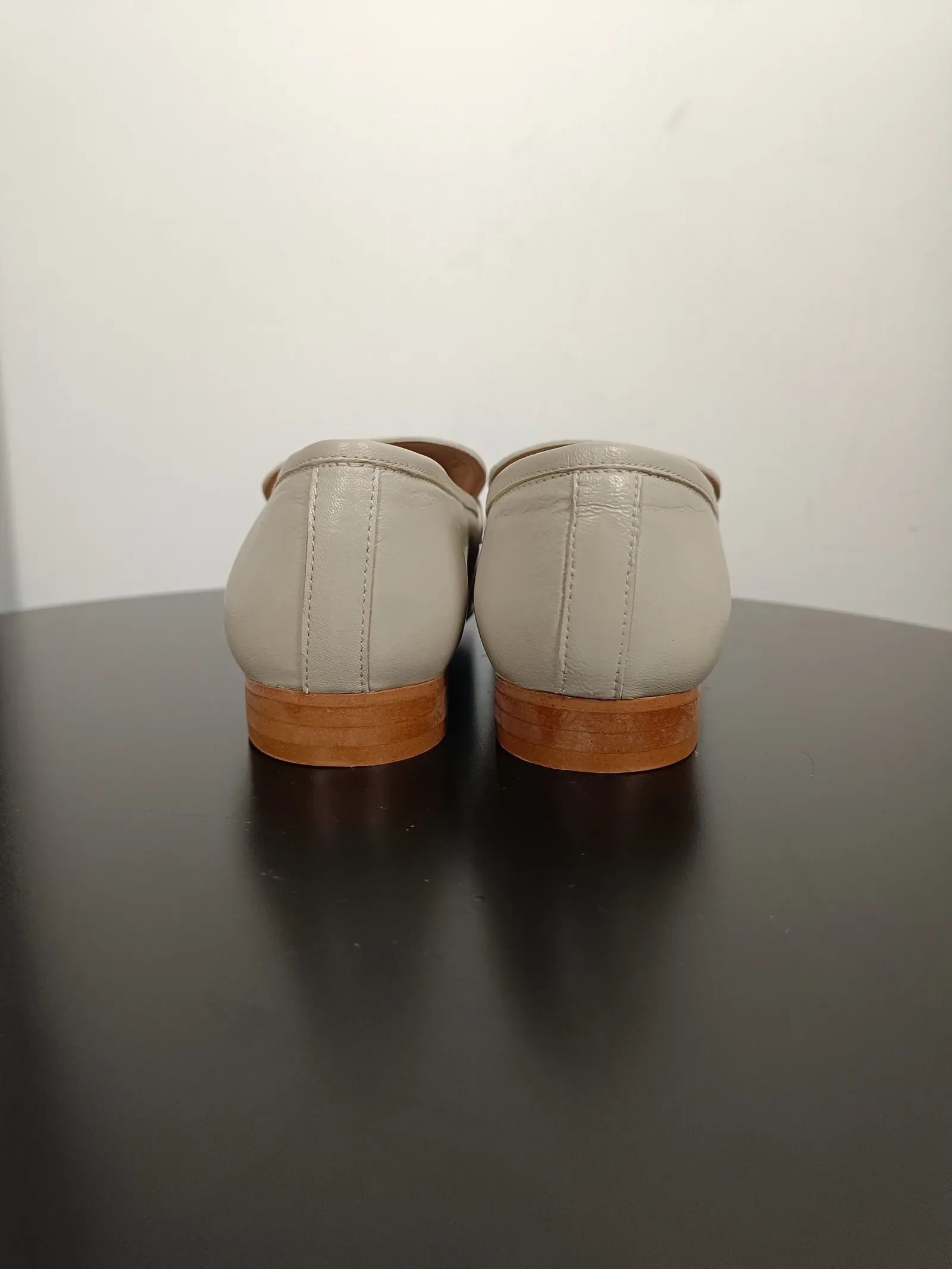 Flattered Vivienne Creme Leather-skinnloafers NWOT - Image 5