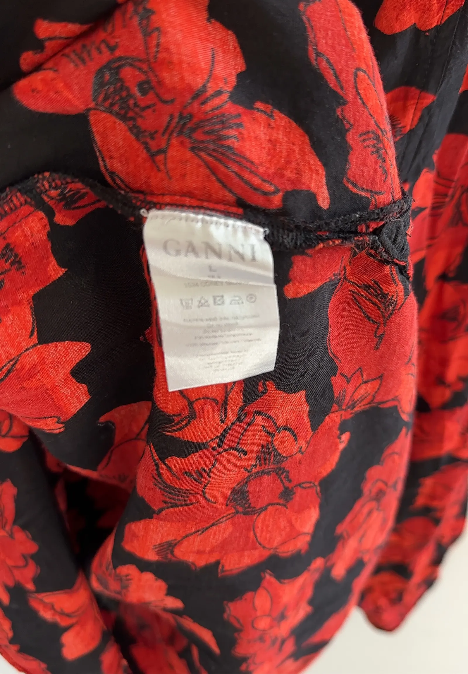 Ganni 1524 Coney Island Crepe-blus - Image 3